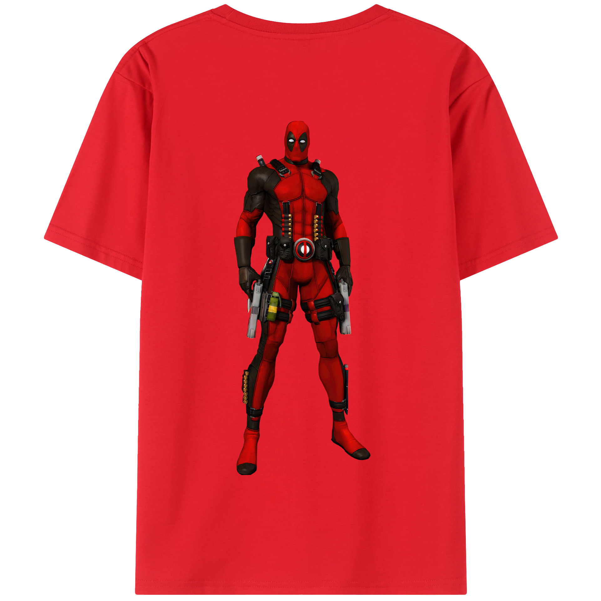 （画像用） Deadpool デッドプール 綿100％半袖Tシャツ（背面プリント）
