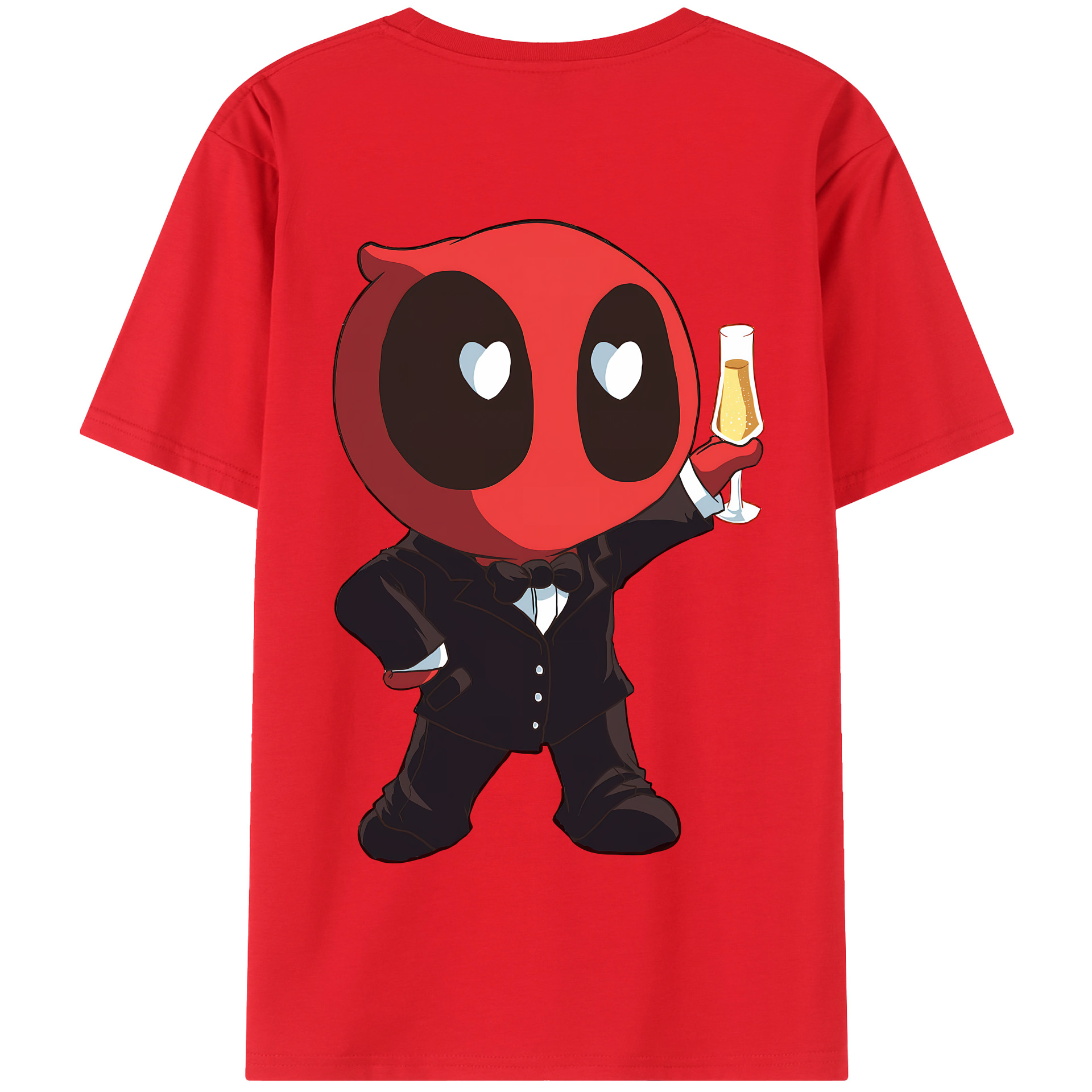 （画像用） Deadpool デッドプール 綿100％半袖Tシャツ（背面プリント）