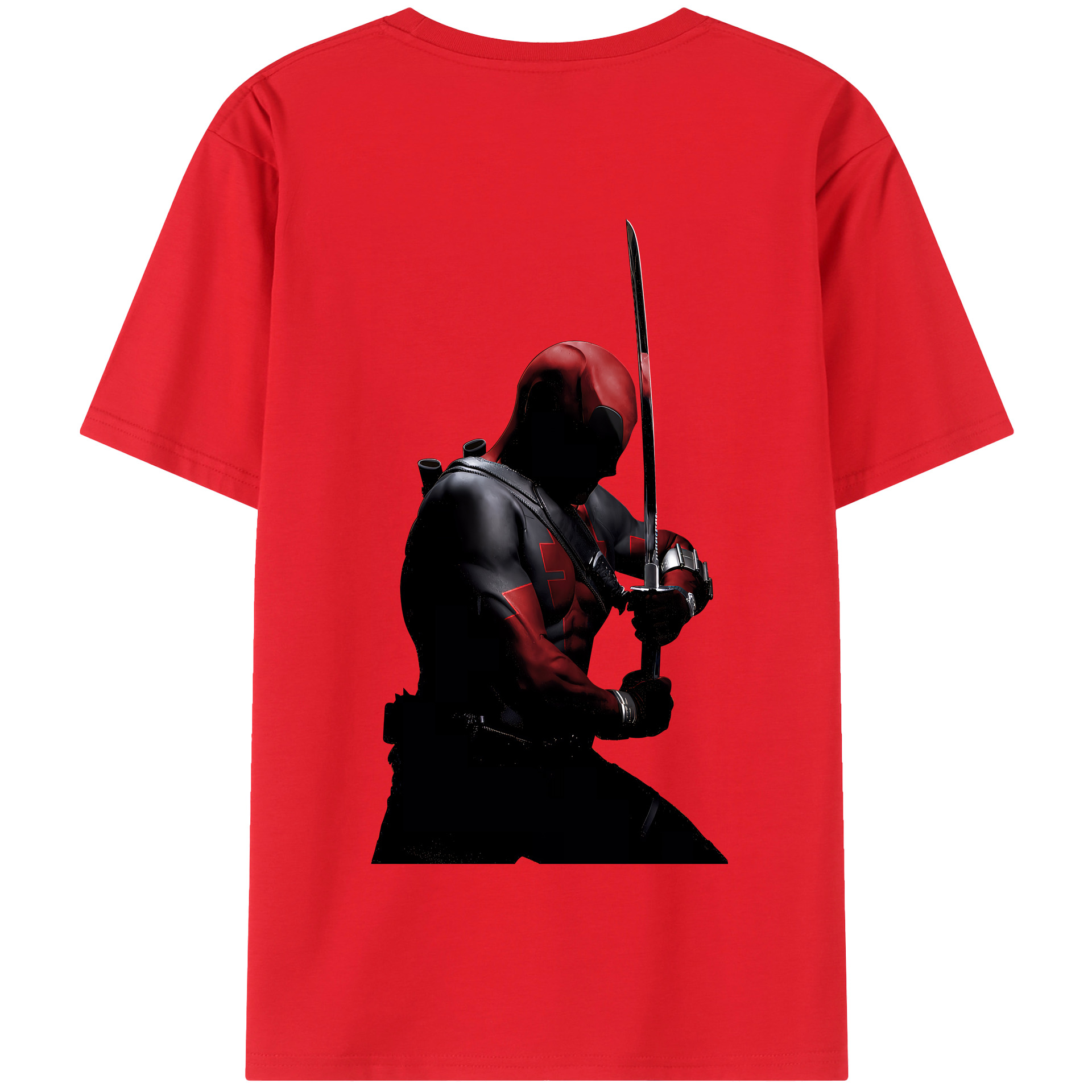 （画像用） Deadpool デッドプール 綿100％半袖Tシャツ（背面プリント）