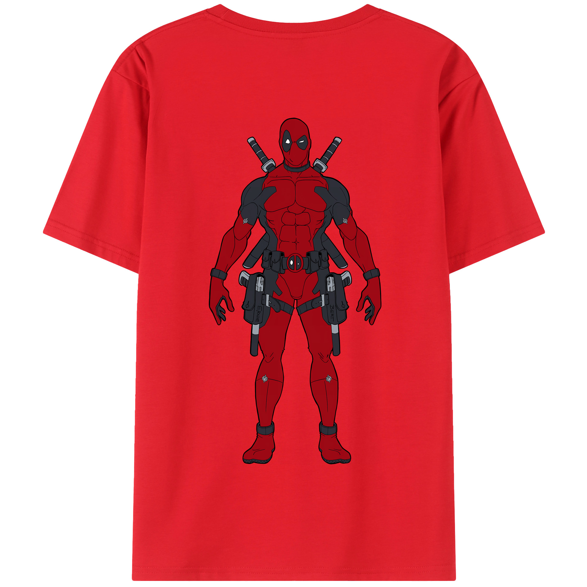 （画像用） Deadpool デッドプール 綿100％半袖Tシャツ（背面プリント）