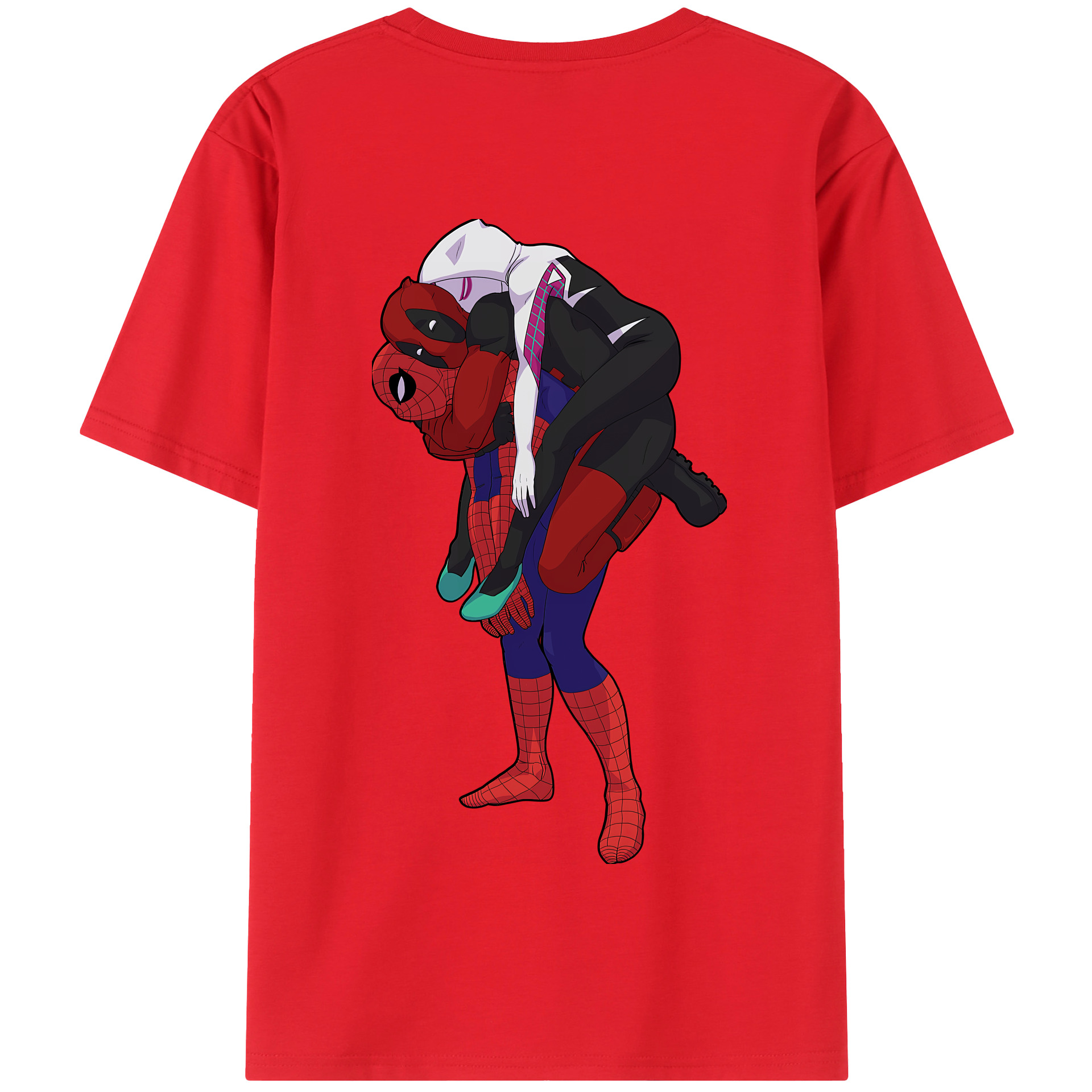 （画像用） Deadpool デッドプール 綿100％半袖Tシャツ（背面プリント）