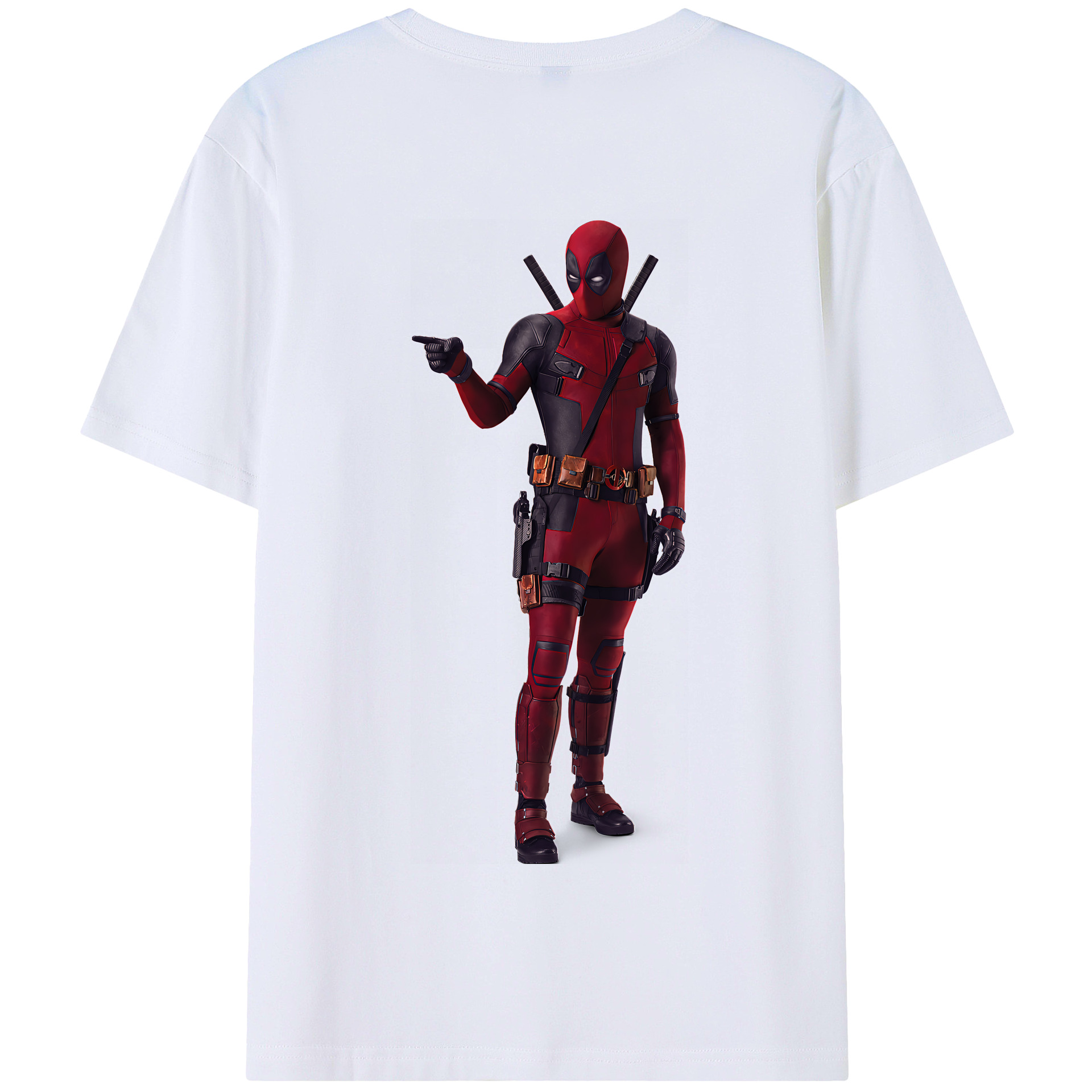 （画像用） Deadpool デッドプール 綿100％半袖Tシャツ（背面プリント）