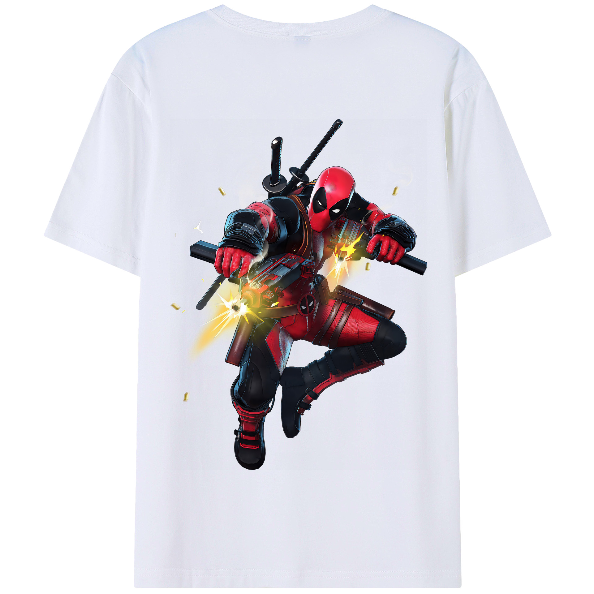 （画像用） Deadpool デッドプール 綿100％半袖Tシャツ（背面プリント）
