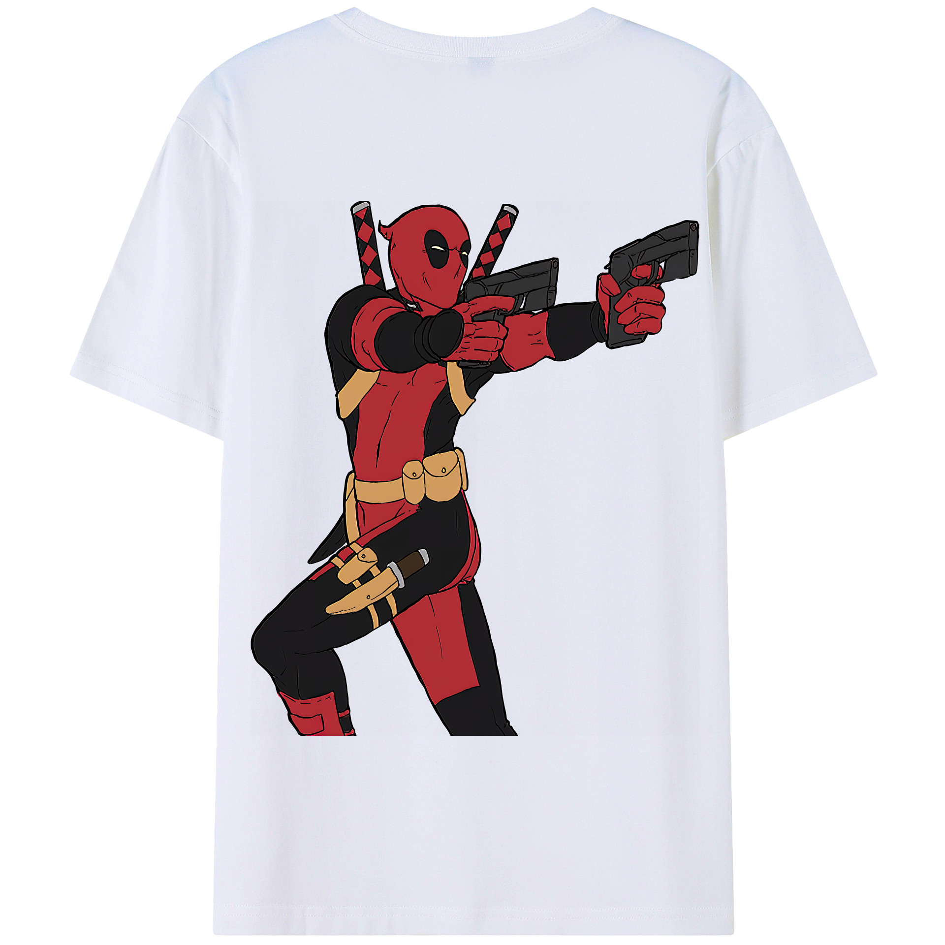 （画像用） Deadpool デッドプール 綿100％半袖Tシャツ（背面プリント）