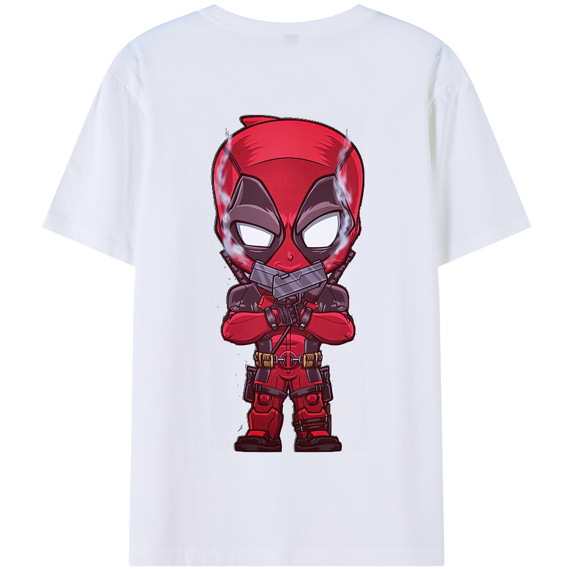 （画像用） Deadpool デッドプール 綿100％半袖Tシャツ（背面プリント）