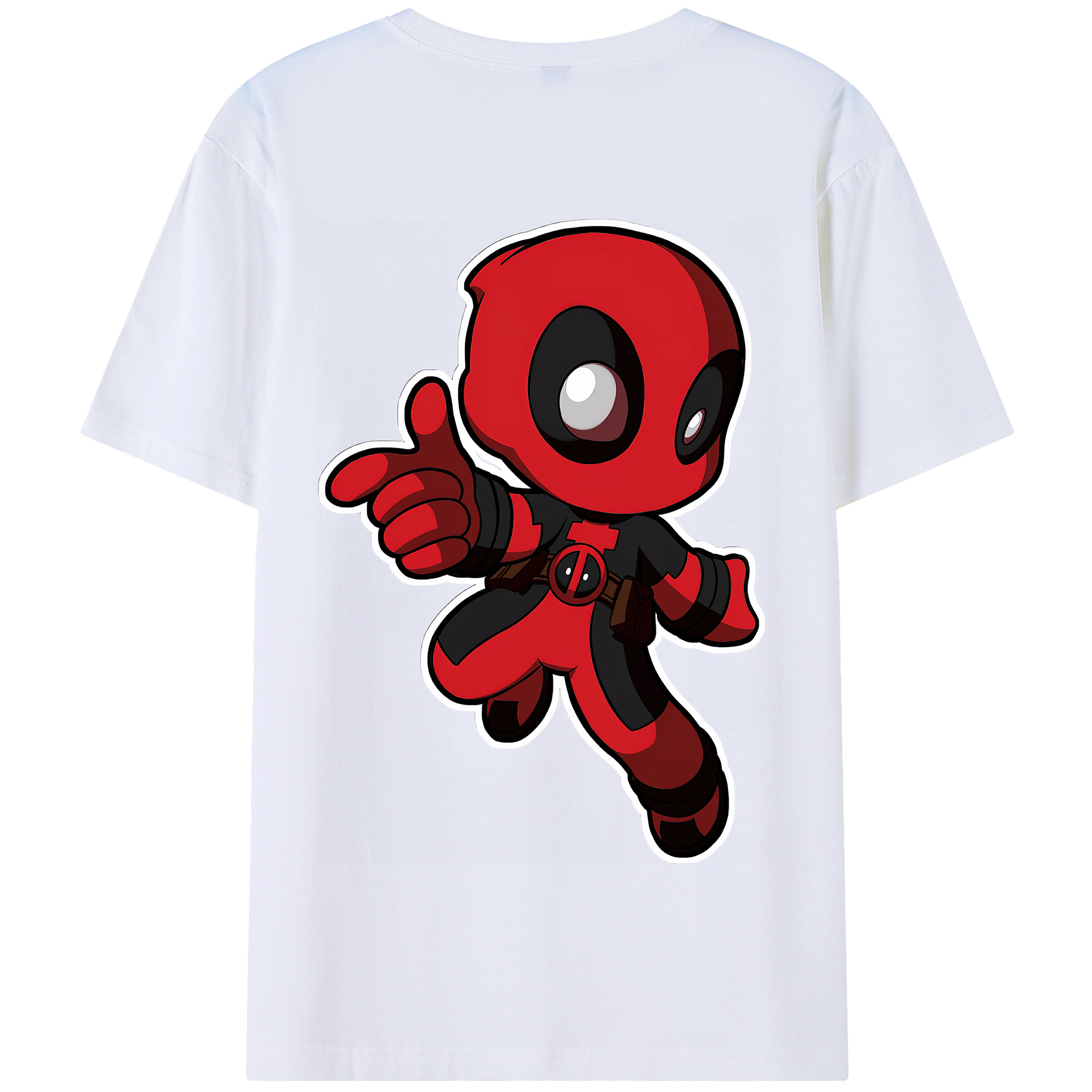 （画像用） Deadpool デッドプール 綿100％半袖Tシャツ（背面プリント）