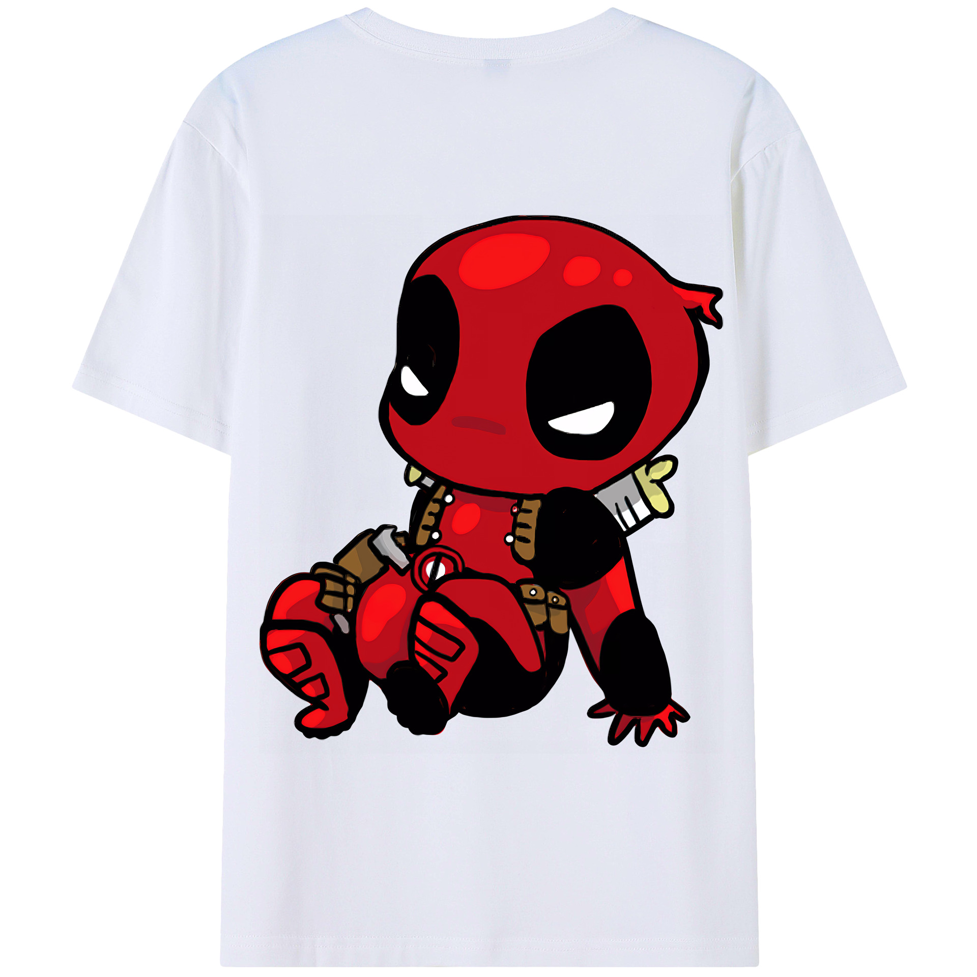 （画像用） Deadpool デッドプール 綿100％半袖Tシャツ（背面プリント）