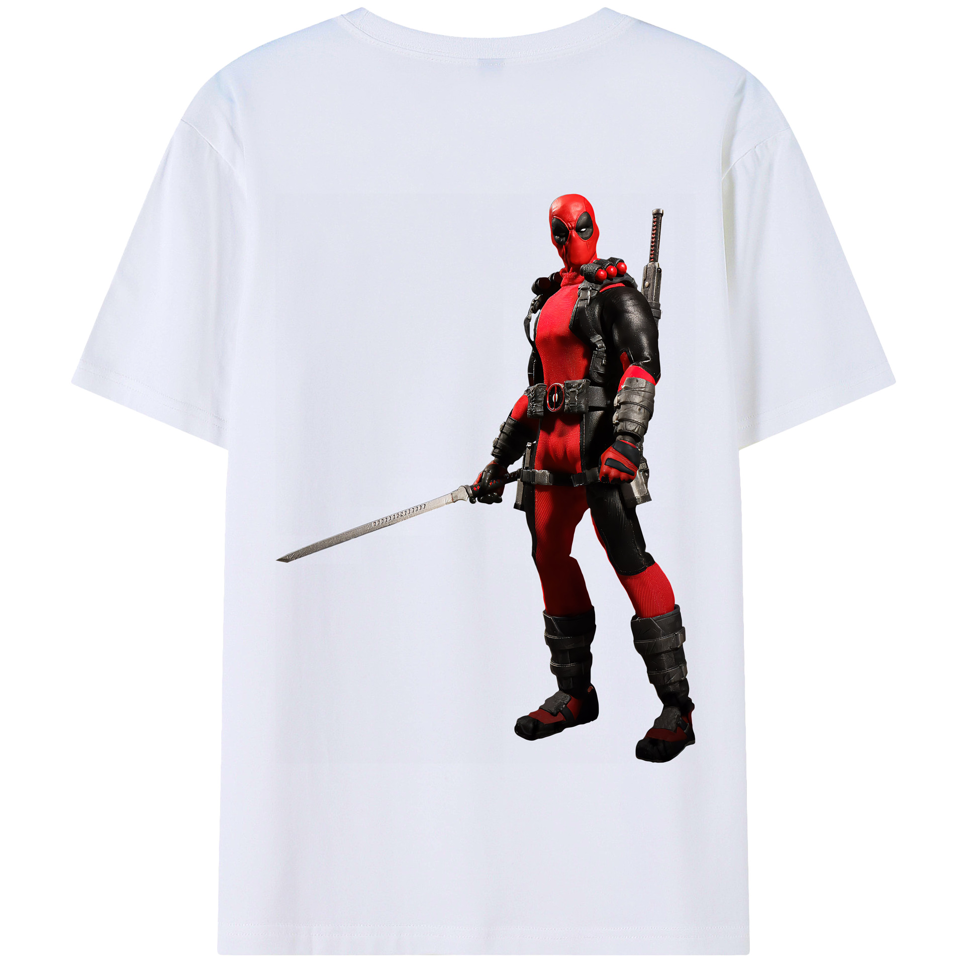 （画像用） Deadpool デッドプール 綿100％半袖Tシャツ（背面プリント）