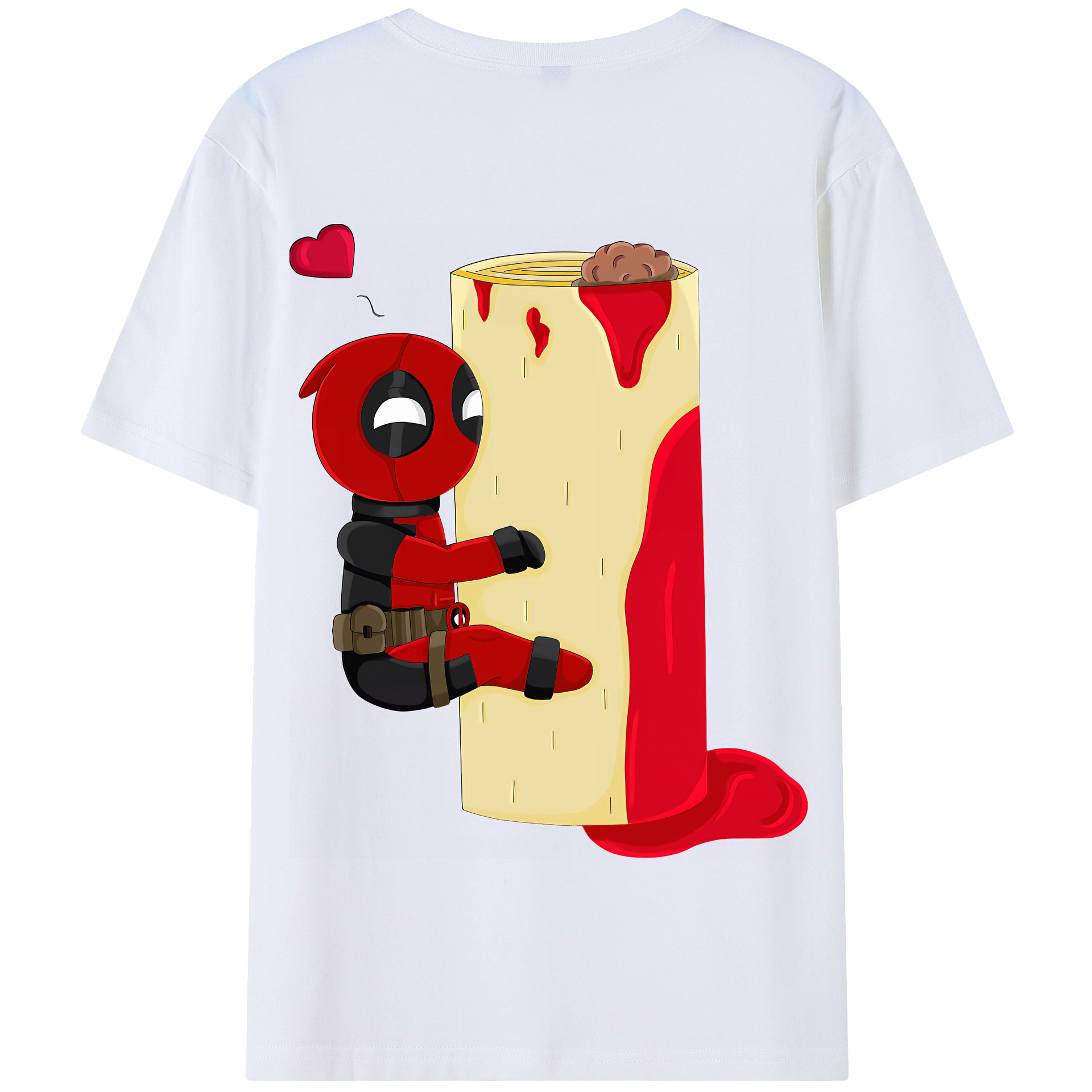 （画像用） Deadpool デッドプール 綿100％半袖Tシャツ（背面プリント）