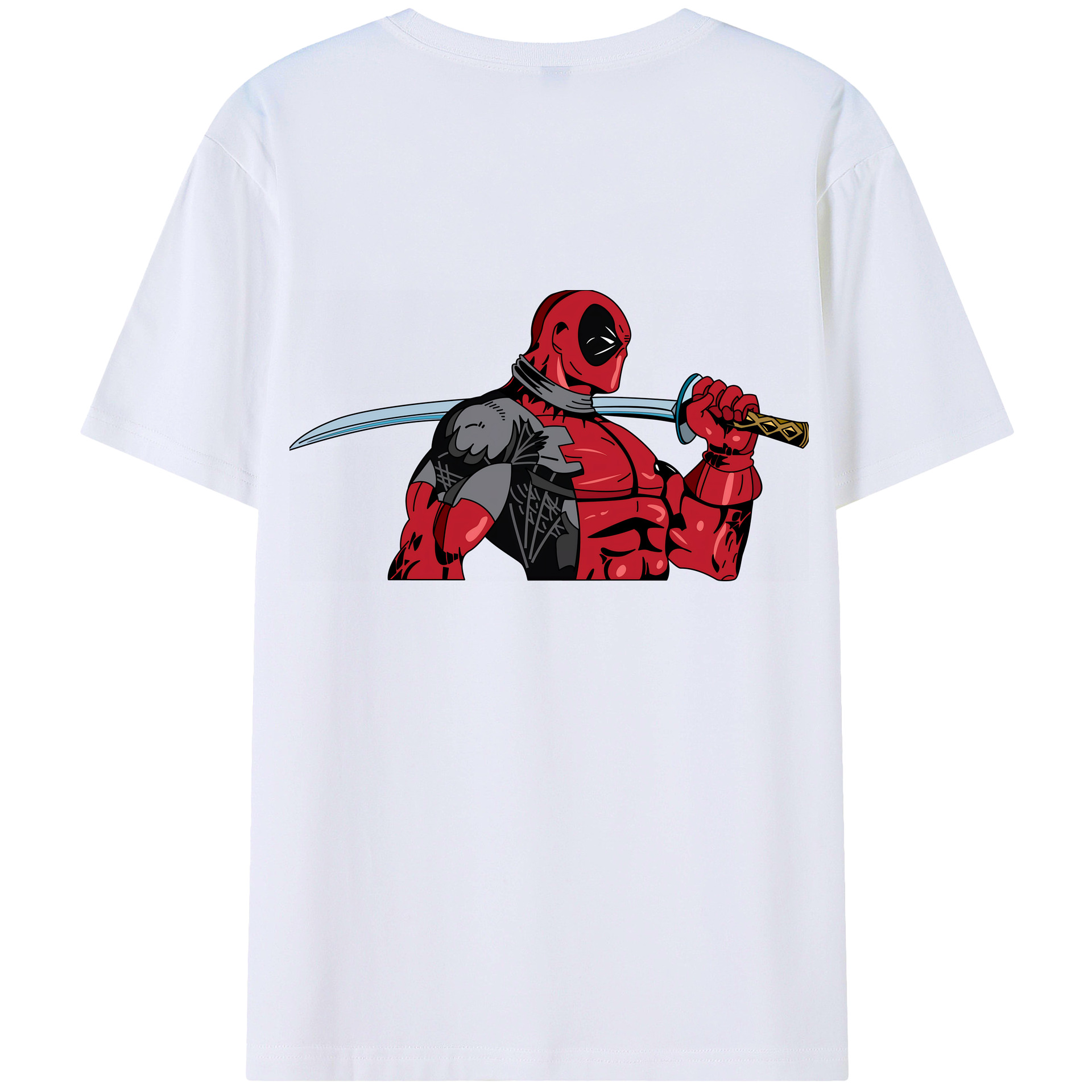 （画像用） Deadpool デッドプール 綿100％半袖Tシャツ（背面プリント）