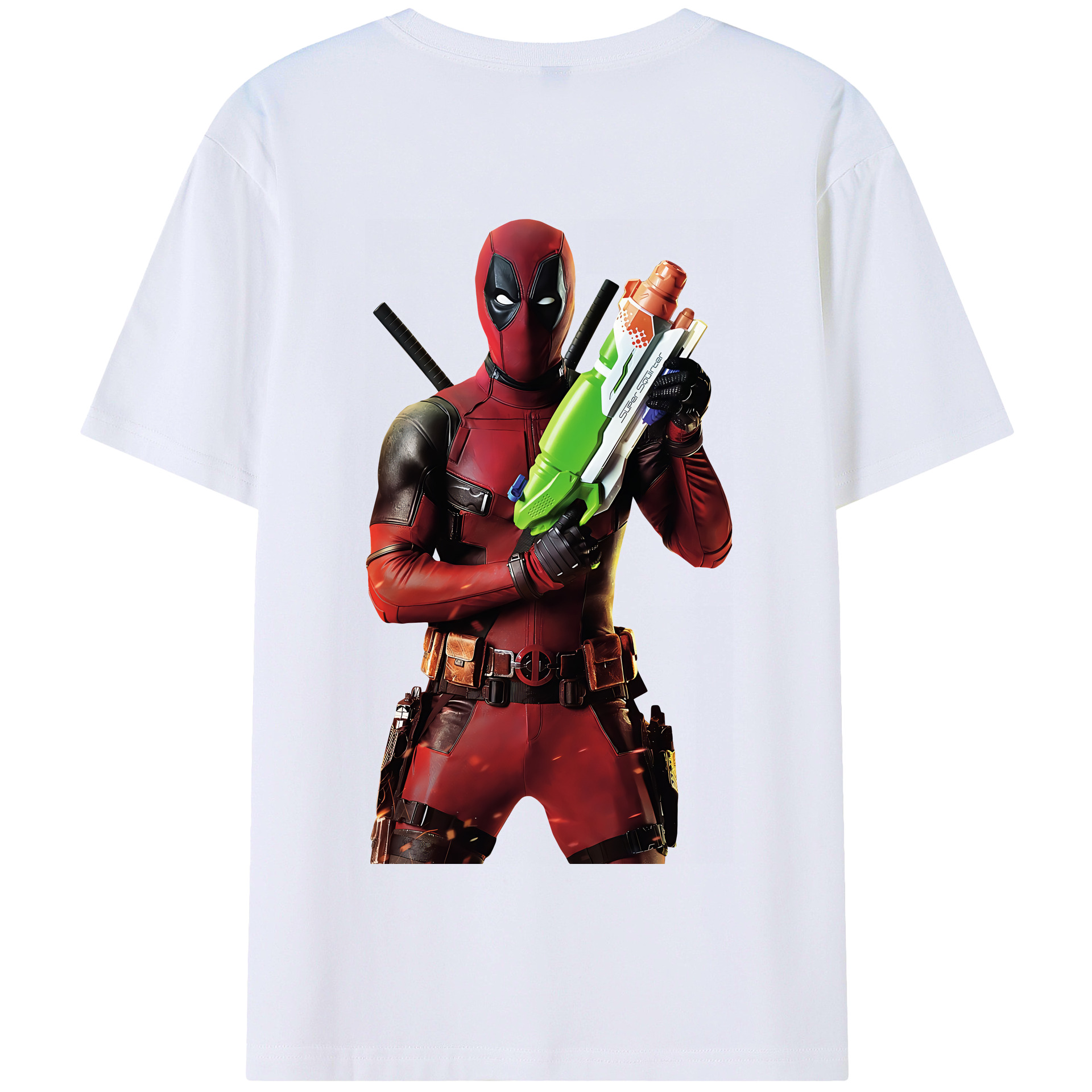 （画像用） Deadpool デッドプール 綿100％半袖Tシャツ（背面プリント）