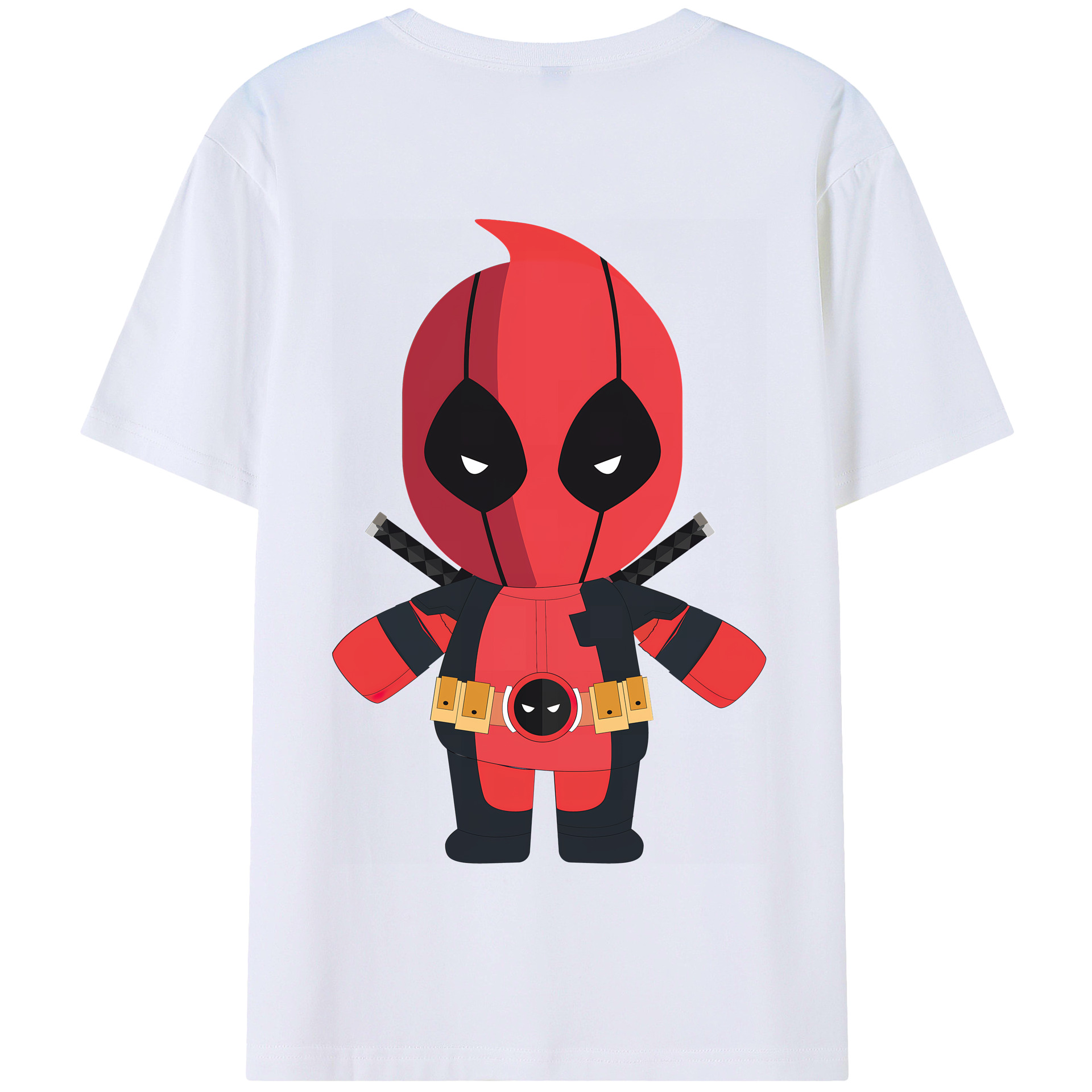 （画像用） Deadpool デッドプール 綿100％半袖Tシャツ（背面プリント）