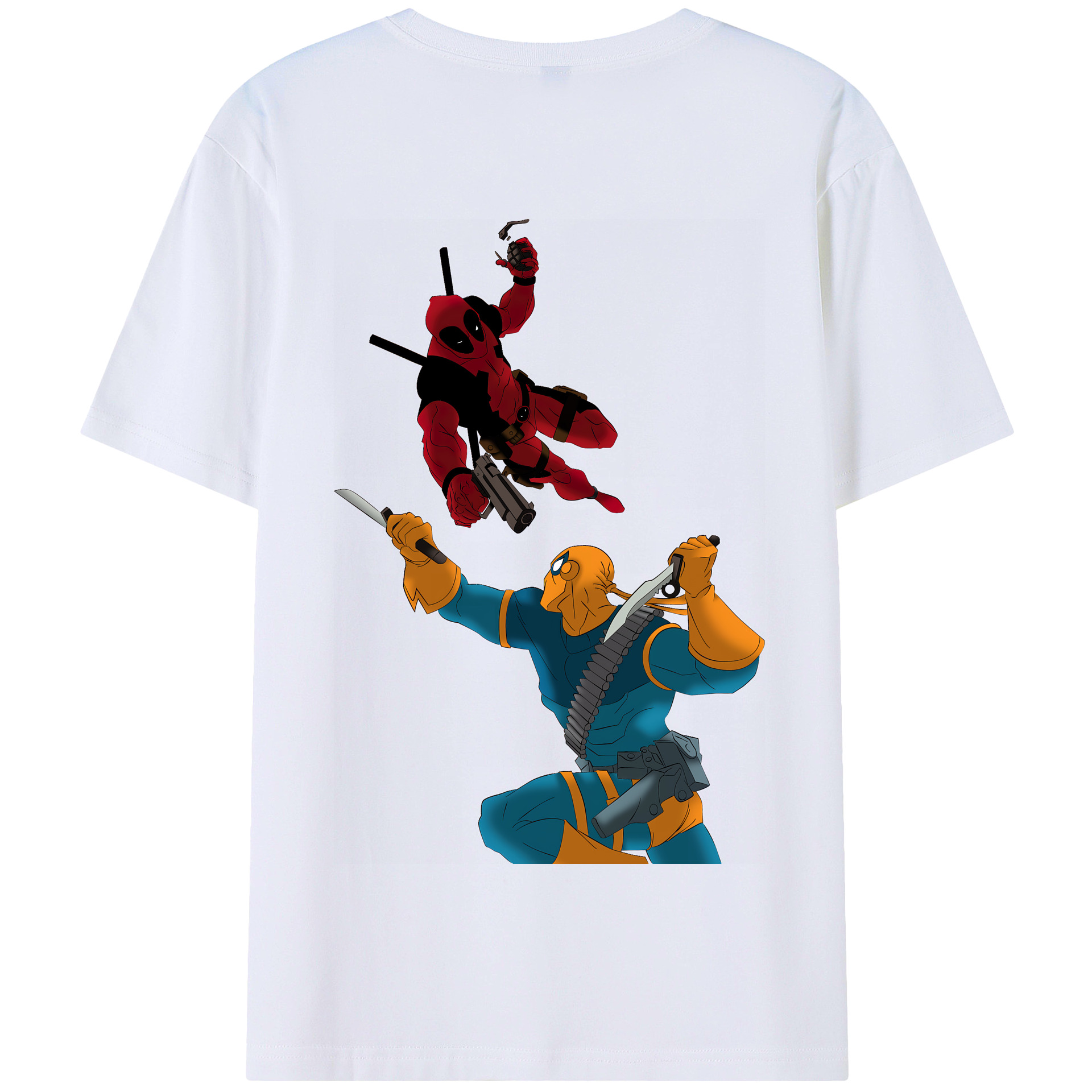 （画像用） Deadpool デッドプール 綿100％半袖Tシャツ（背面プリント）