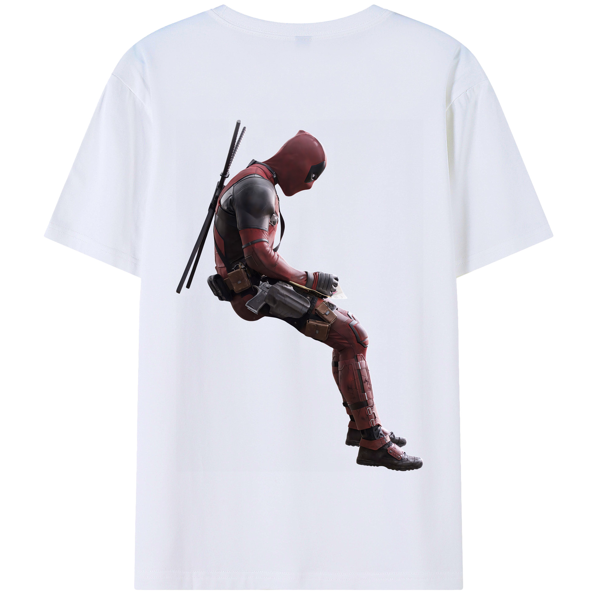 （画像用） Deadpool デッドプール 綿100％半袖Tシャツ（背面プリント）