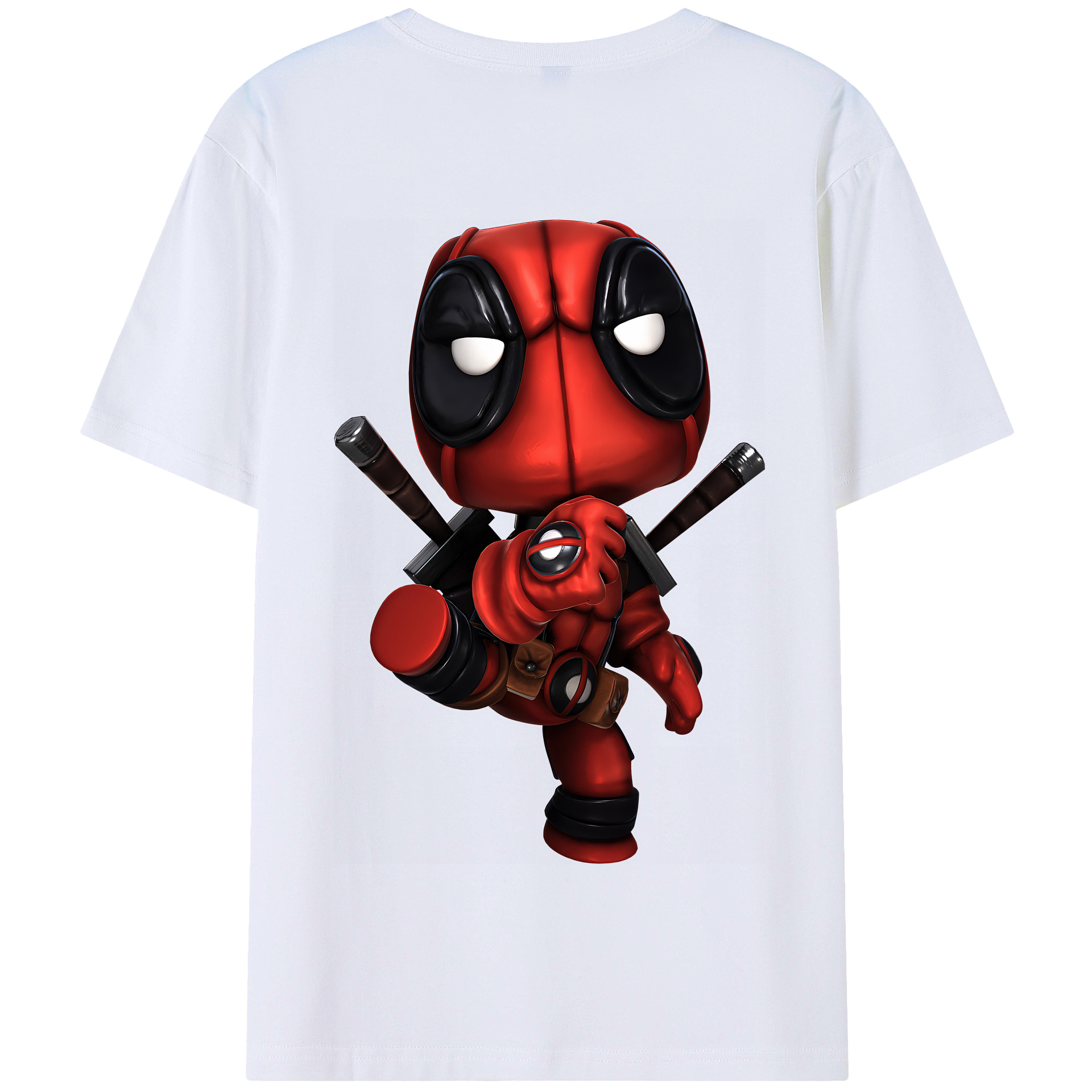 （画像用） Deadpool デッドプール 綿100％半袖Tシャツ（背面プリント）