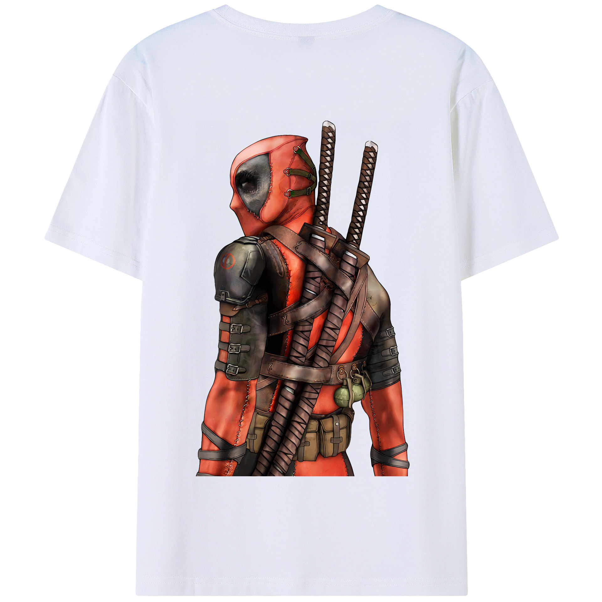 （画像用） Deadpool デッドプール 綿100％半袖Tシャツ（背面プリント）