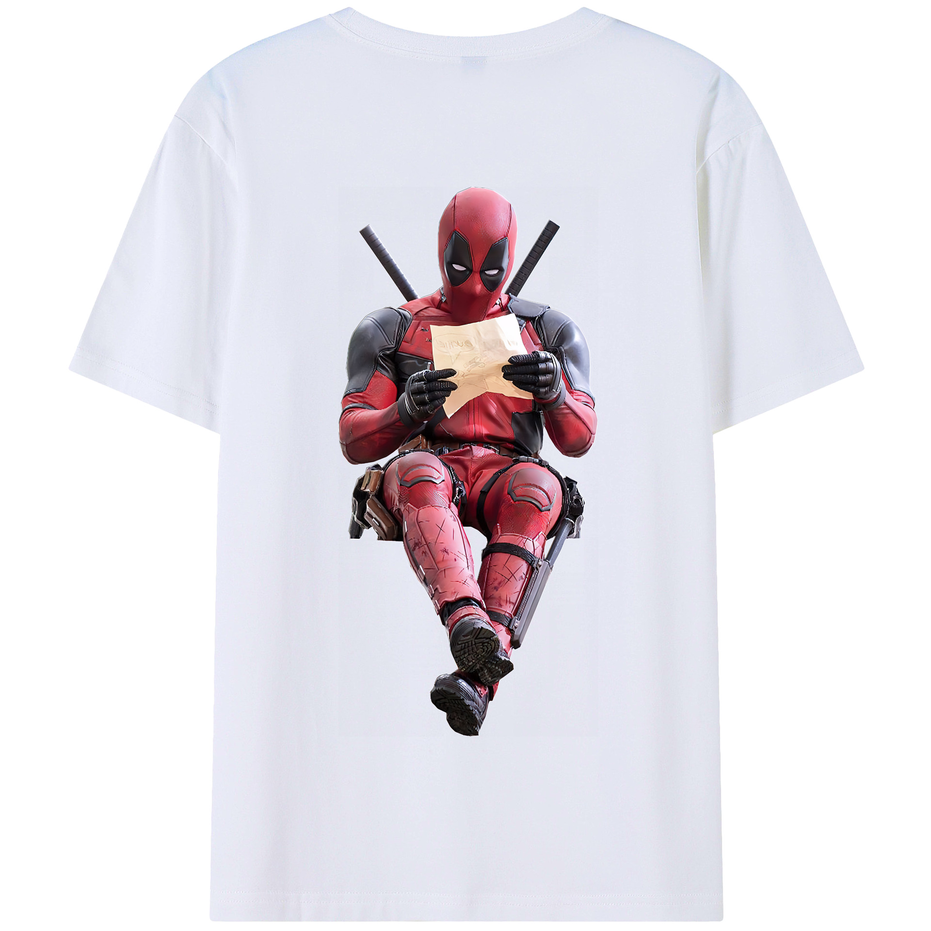 （画像用） Deadpool デッドプール 綿100％半袖Tシャツ（背面プリント）