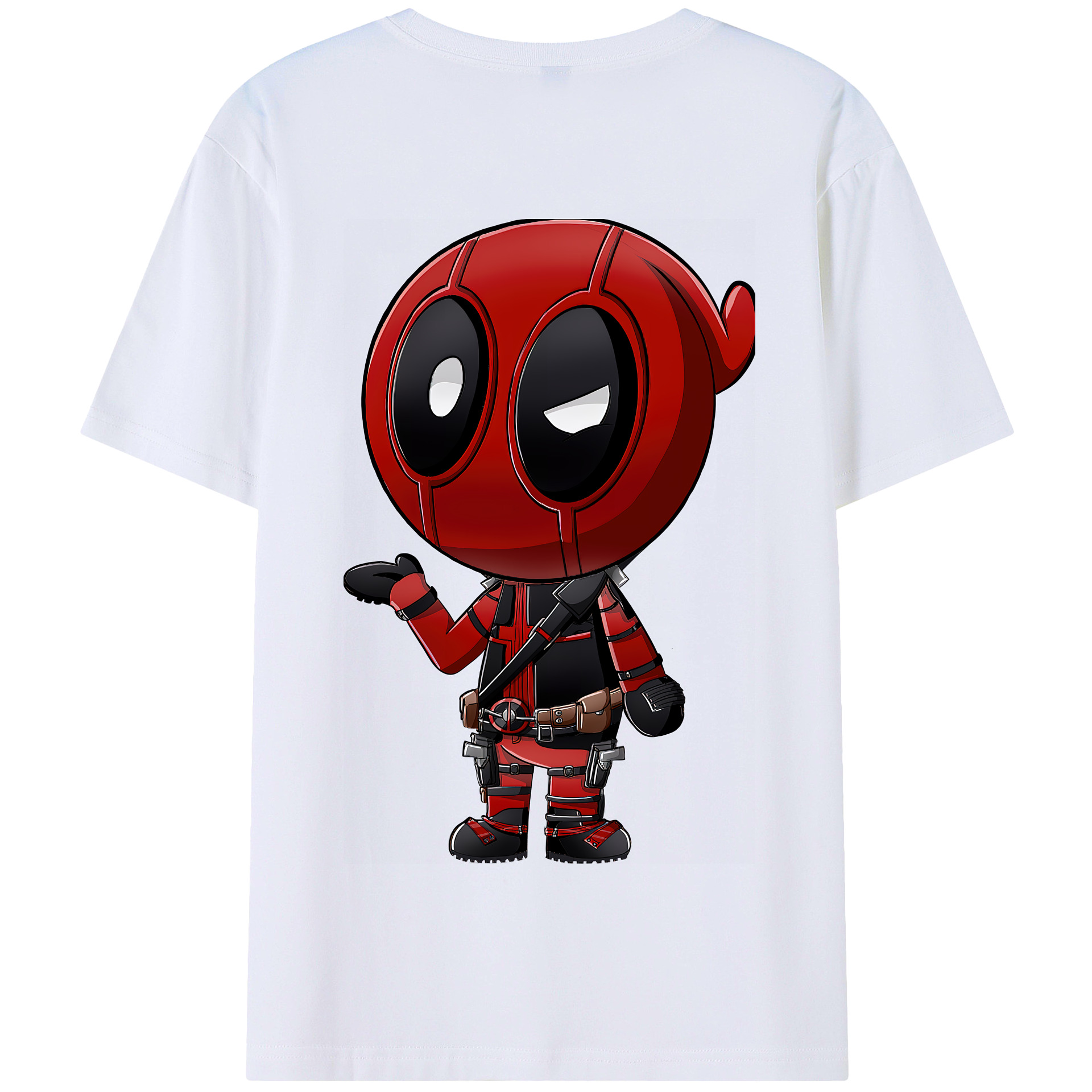 （画像用） Deadpool デッドプール 綿100％半袖Tシャツ（背面プリント）