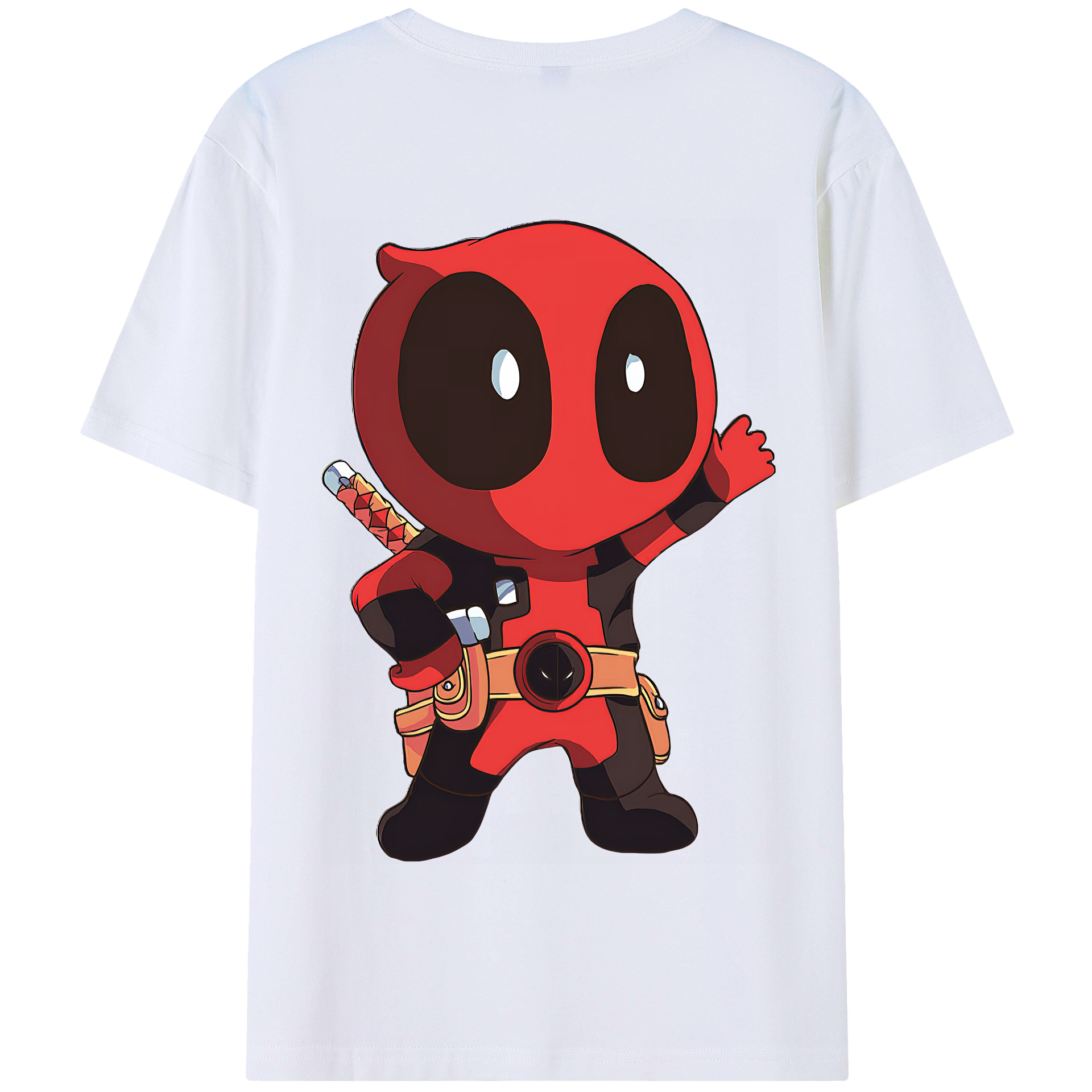 （画像用） Deadpool デッドプール 綿100％半袖Tシャツ（背面プリント）