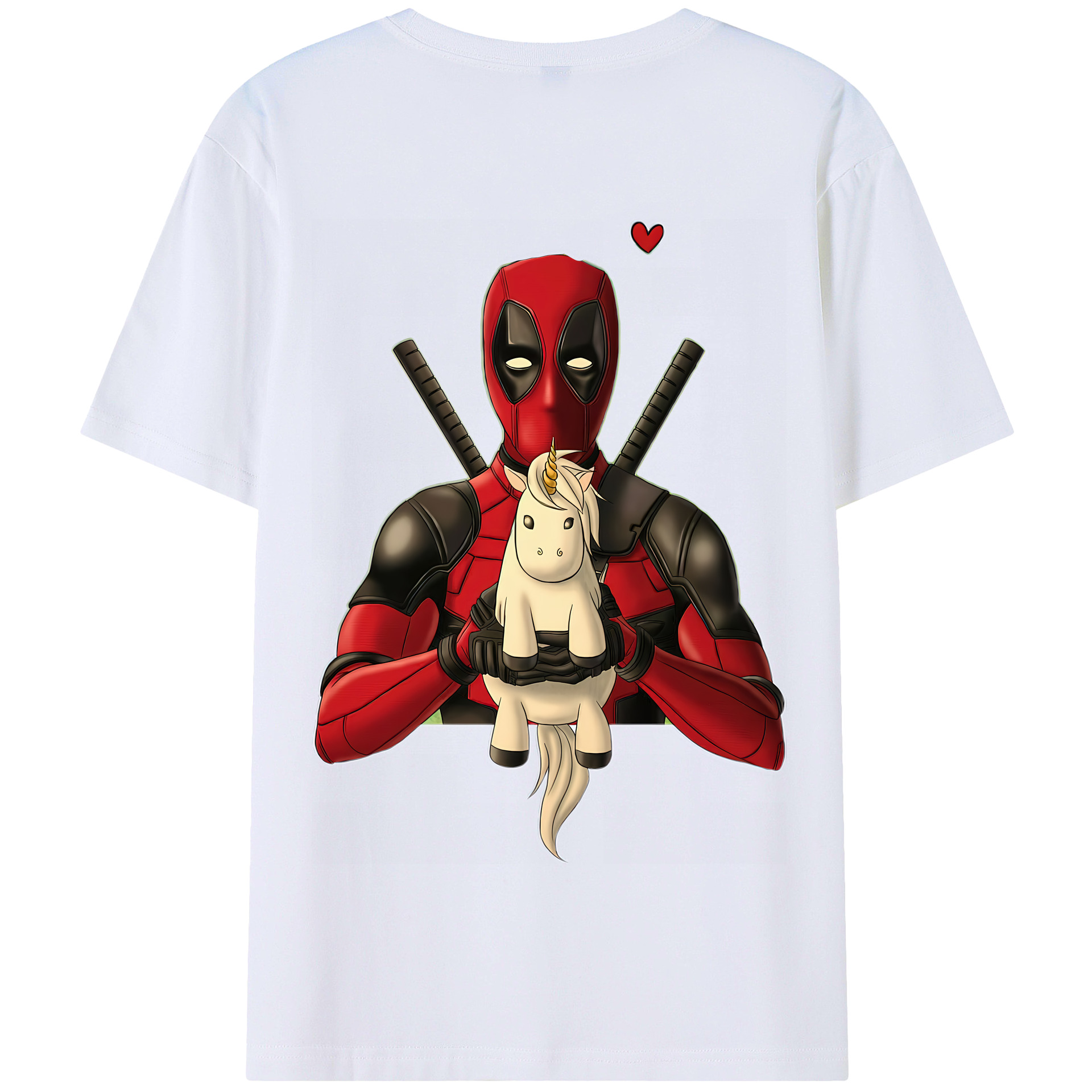 （画像用） Deadpool デッドプール 綿100％半袖Tシャツ（背面プリント）