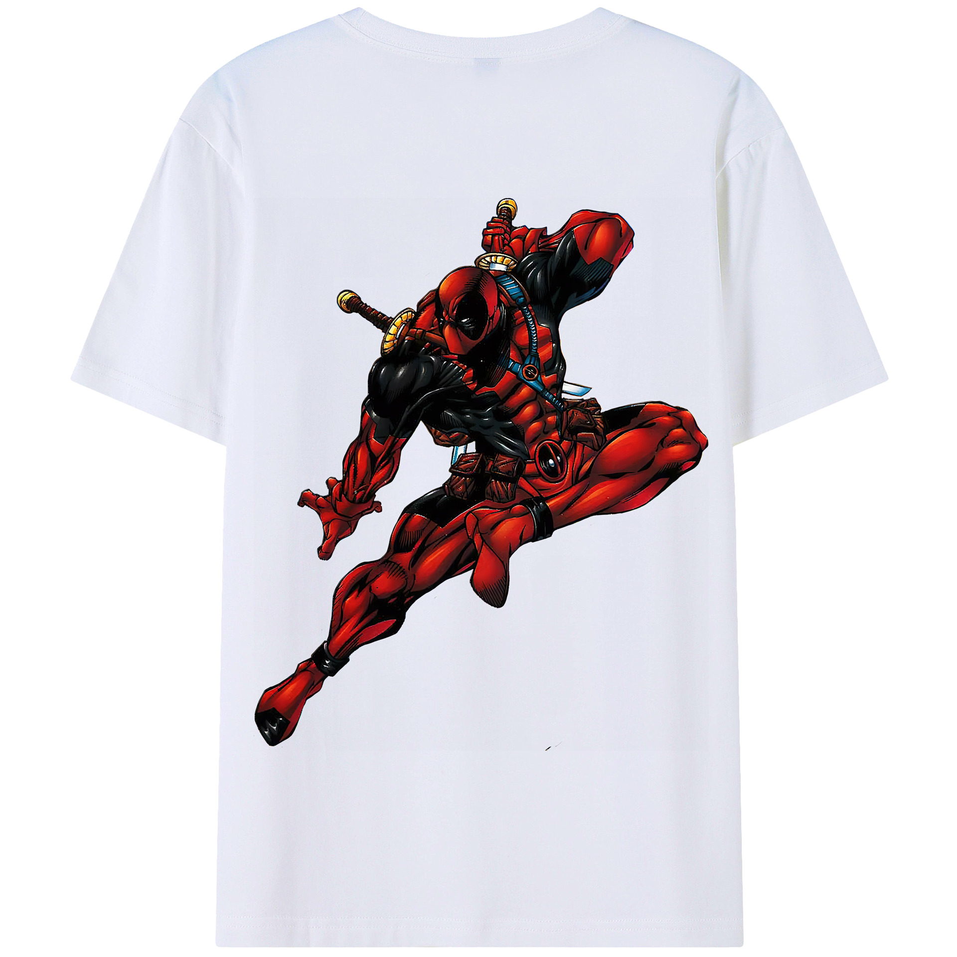（画像用） Deadpool デッドプール 綿100％半袖Tシャツ（背面プリント）