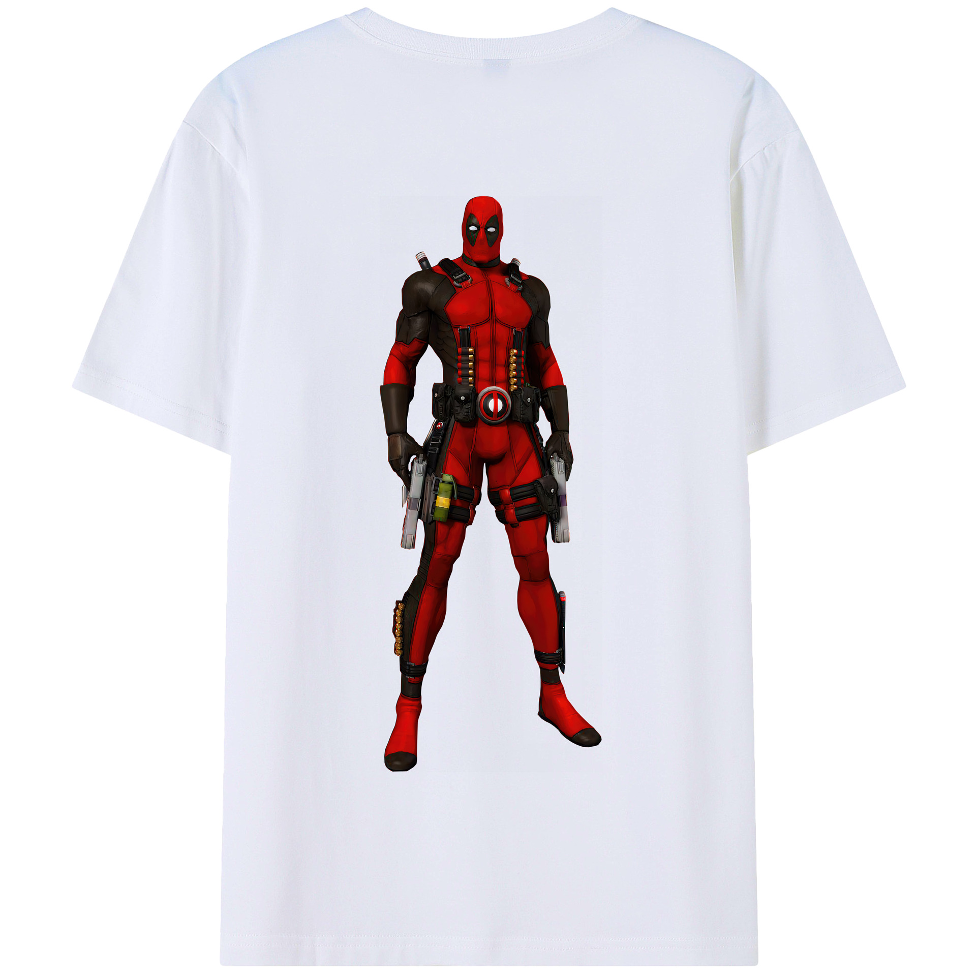 （画像用） Deadpool デッドプール 綿100％半袖Tシャツ（背面プリント）