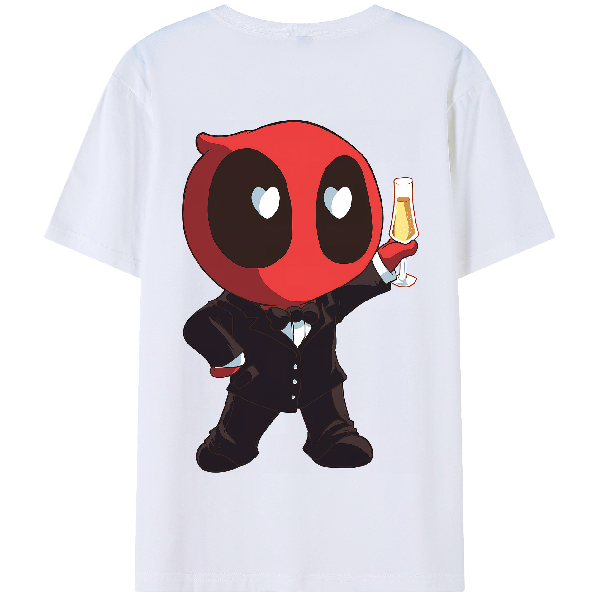 （画像用） Deadpool デッドプール 綿100％半袖Tシャツ（背面プリント）