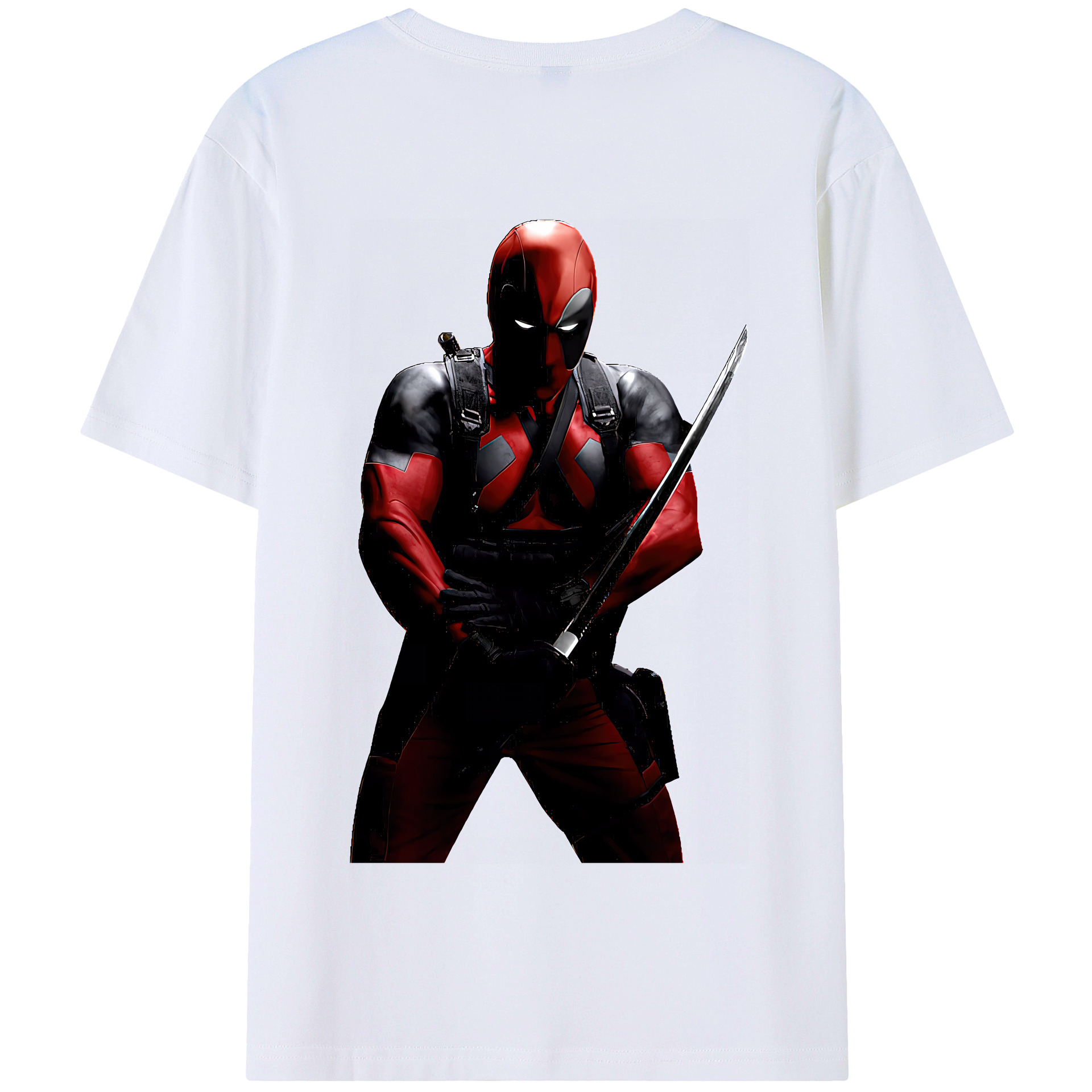 （画像用） Deadpool デッドプール 綿100％半袖Tシャツ（背面プリント）