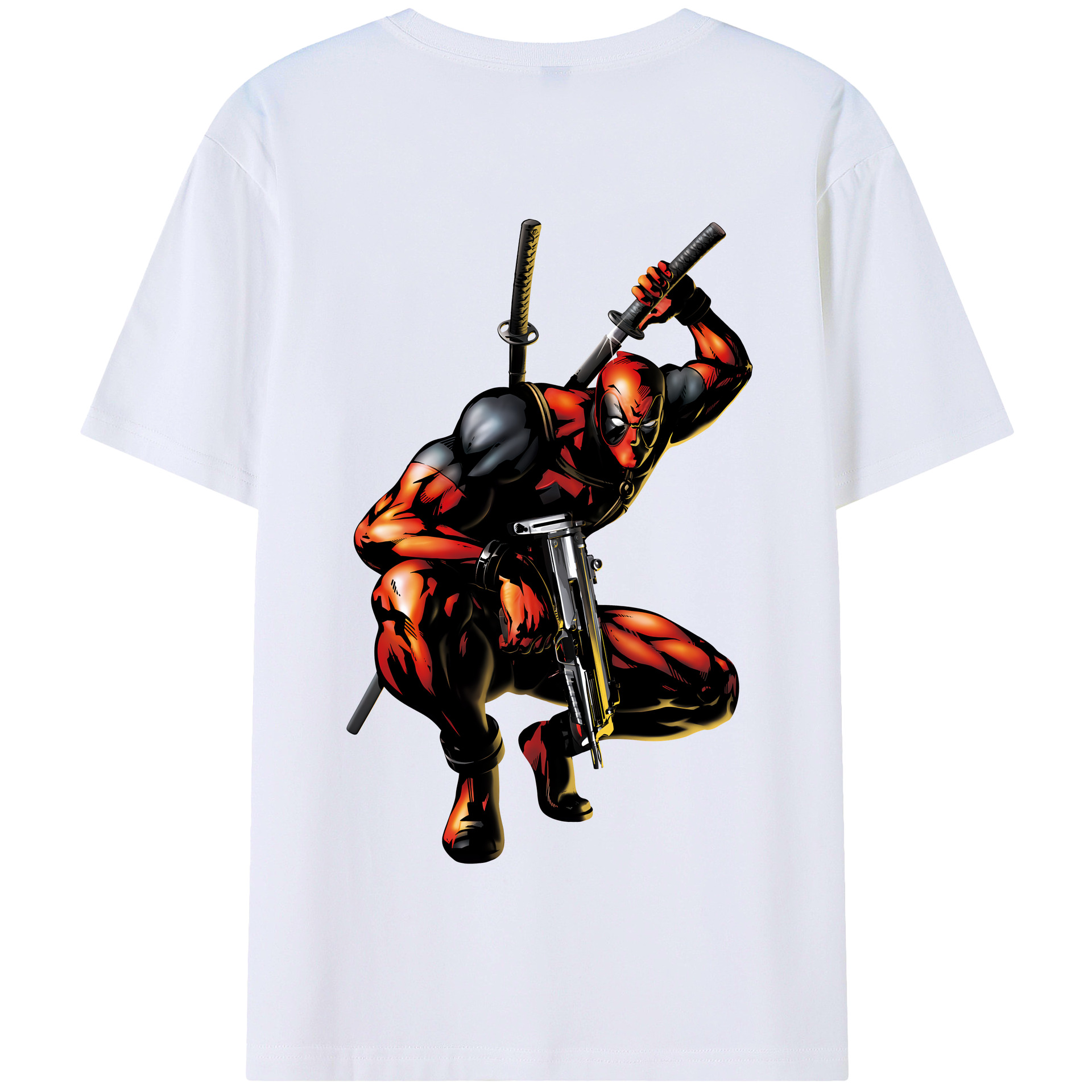 （画像用） Deadpool デッドプール 綿100％半袖Tシャツ（背面プリント）
