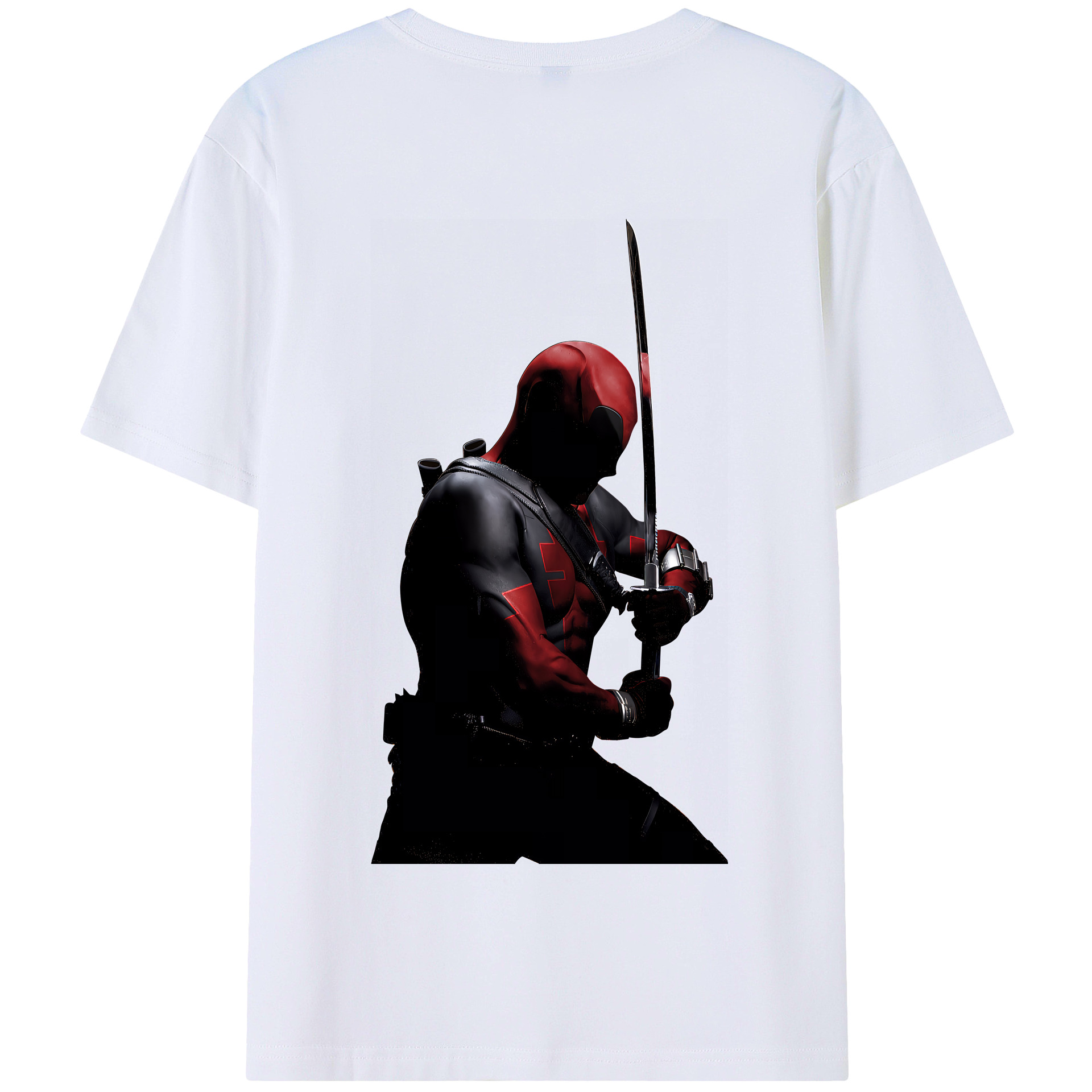 （画像用） Deadpool デッドプール 綿100％半袖Tシャツ（背面プリント）