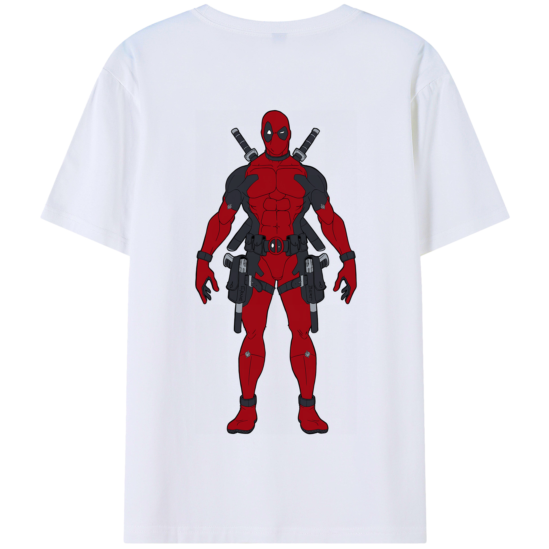 （画像用） Deadpool デッドプール 綿100％半袖Tシャツ（背面プリント）
