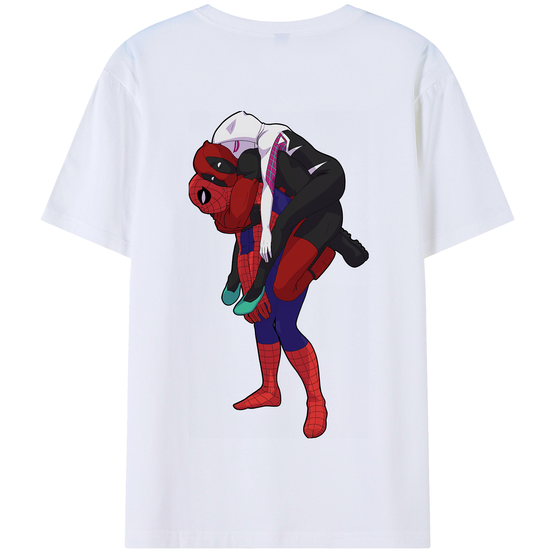 （画像用） Deadpool デッドプール 綿100％半袖Tシャツ（背面プリント）