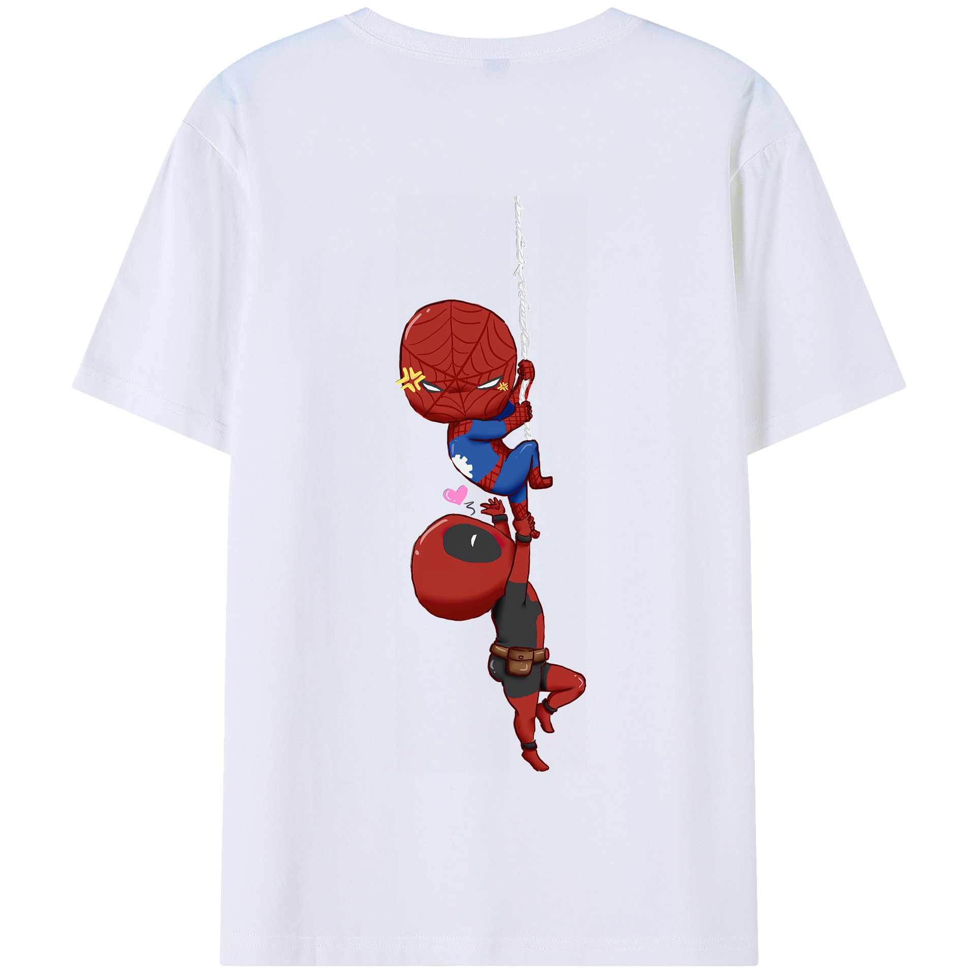 （画像用） Deadpool デッドプール 綿100％半袖Tシャツ（背面プリント）