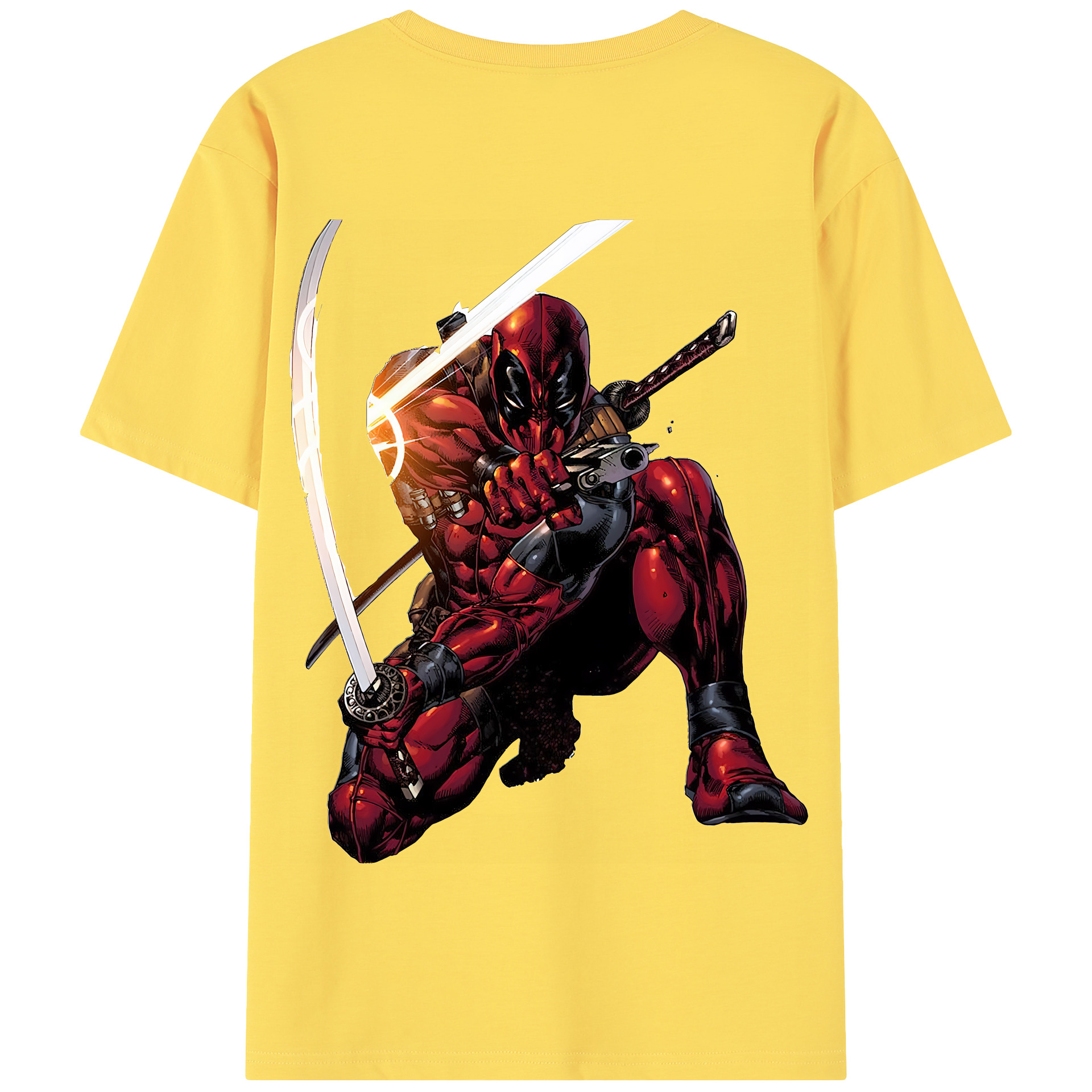 （画像用） Deadpool デッドプール 綿100％半袖Tシャツ（背面プリント）