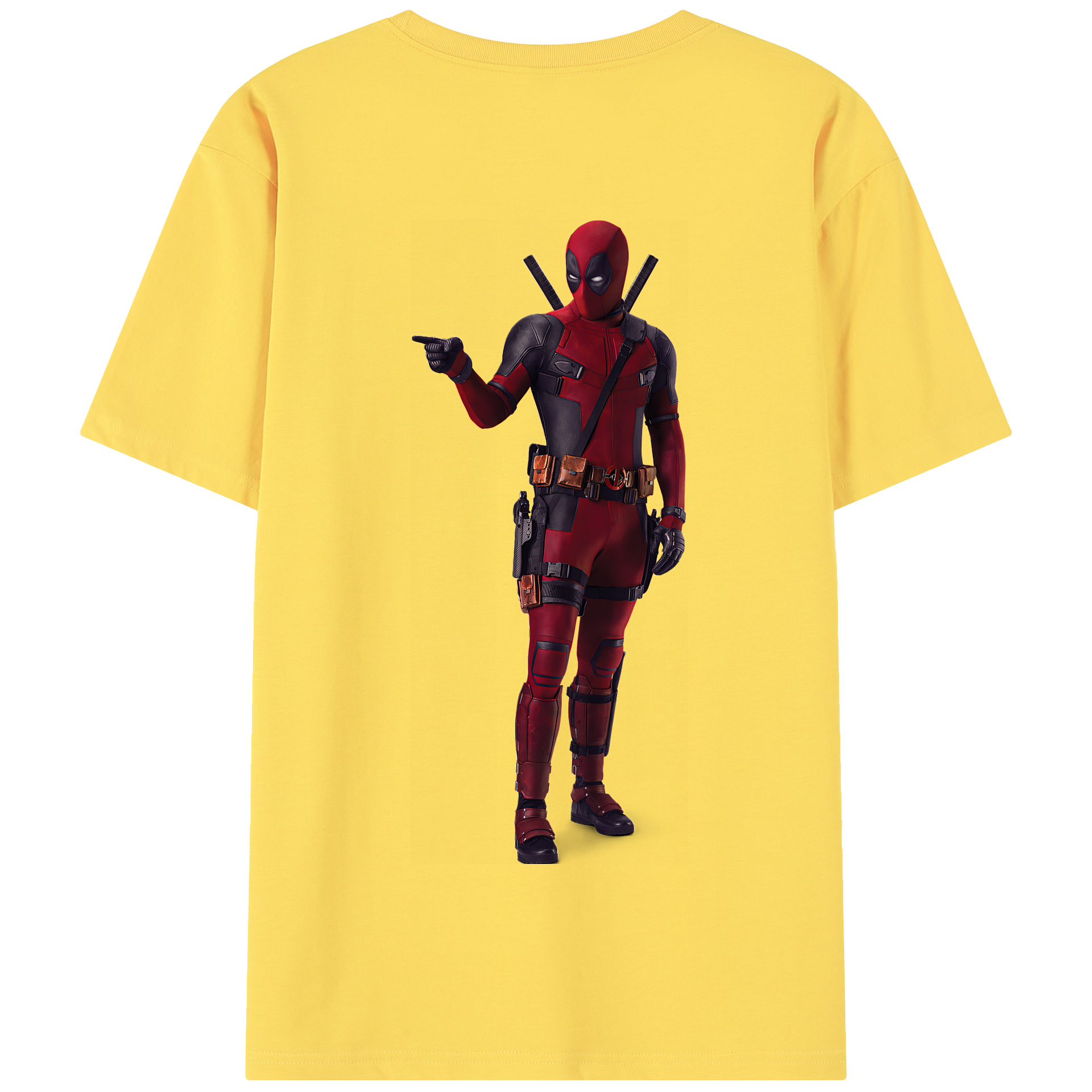 （画像用） Deadpool デッドプール 綿100％半袖Tシャツ（背面プリント）