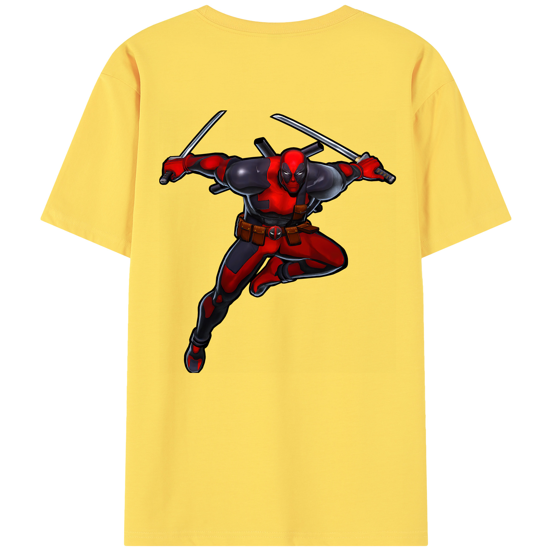 （画像用） Deadpool デッドプール 綿100％半袖Tシャツ（背面プリント）