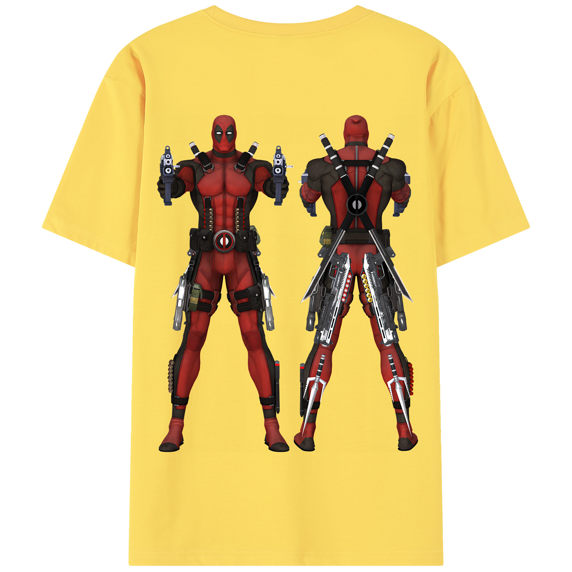 （画像用） Deadpool デッドプール 綿100％半袖Tシャツ（背面プリント）
