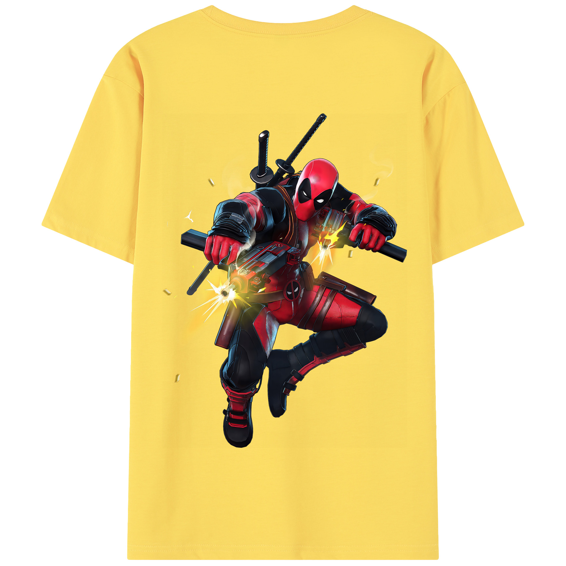 （画像用） Deadpool デッドプール 綿100％半袖Tシャツ（背面プリント）