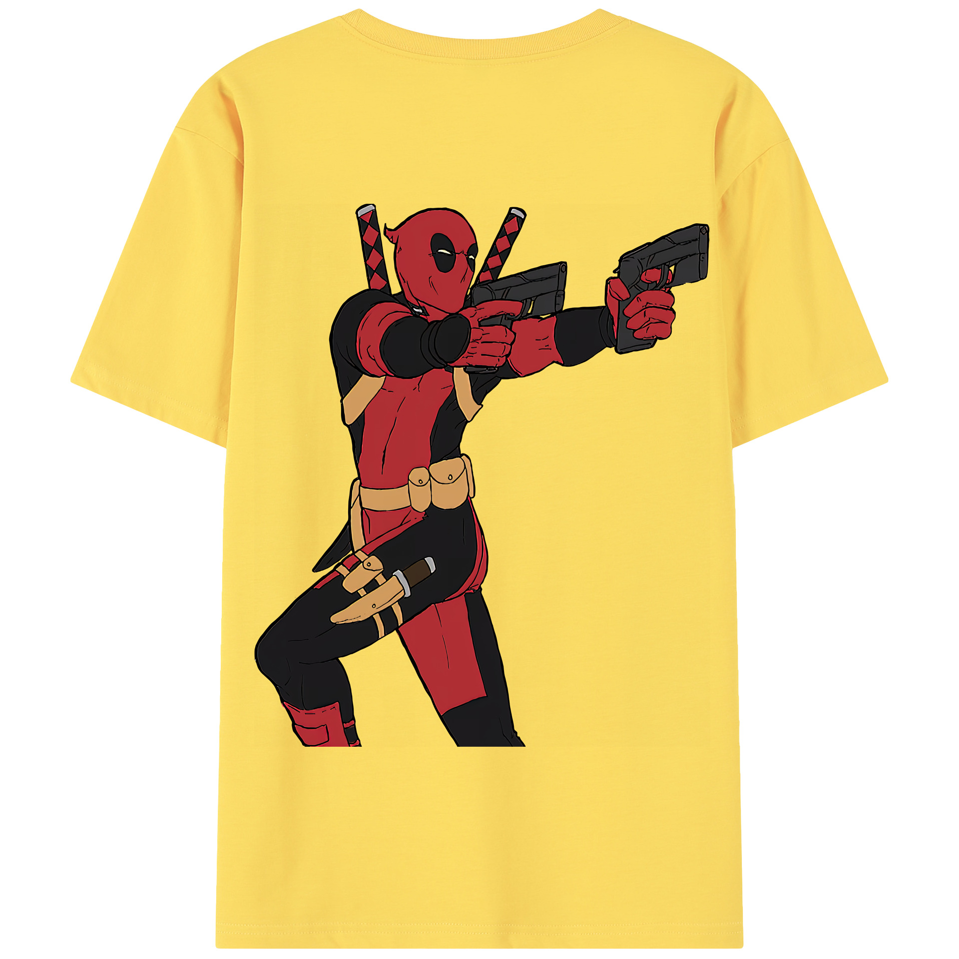 （画像用） Deadpool デッドプール 綿100％半袖Tシャツ（背面プリント）