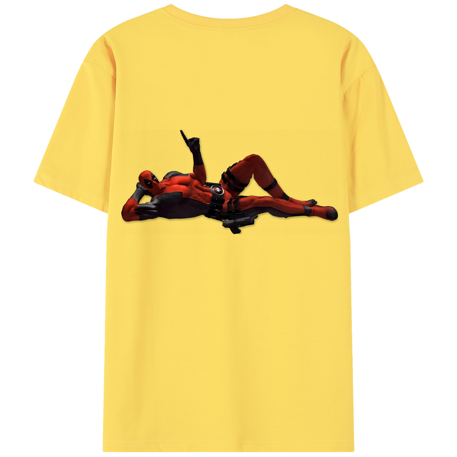 （画像用） Deadpool デッドプール 綿100％半袖Tシャツ（背面プリント）