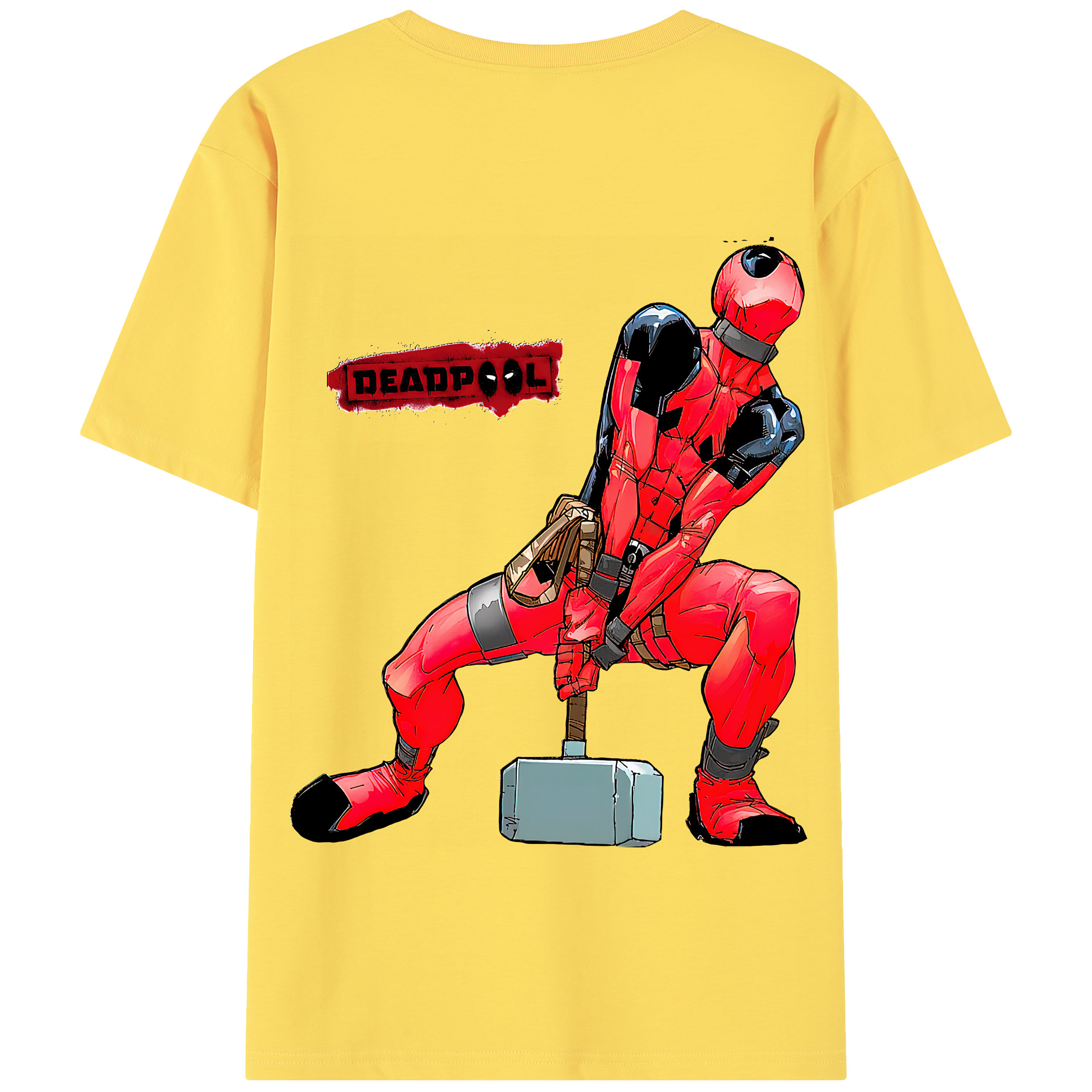 （画像用） Deadpool デッドプール 綿100％半袖Tシャツ（背面プリント）