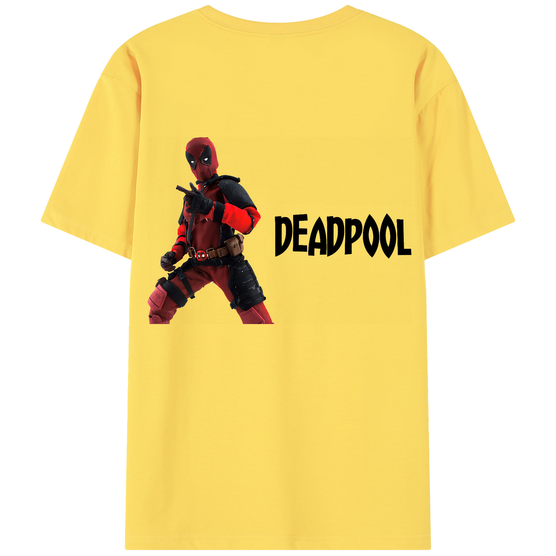 （画像用） Deadpool デッドプール 綿100％半袖Tシャツ（背面プリント）