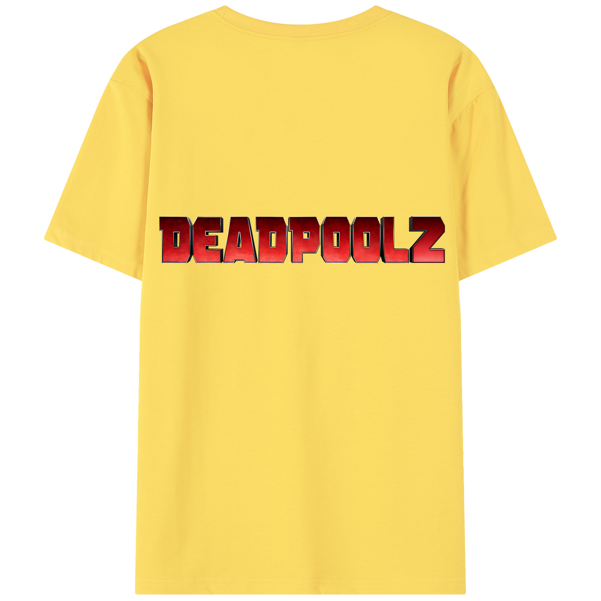 （画像用） Deadpool デッドプール 綿100％半袖Tシャツ（背面プリント）