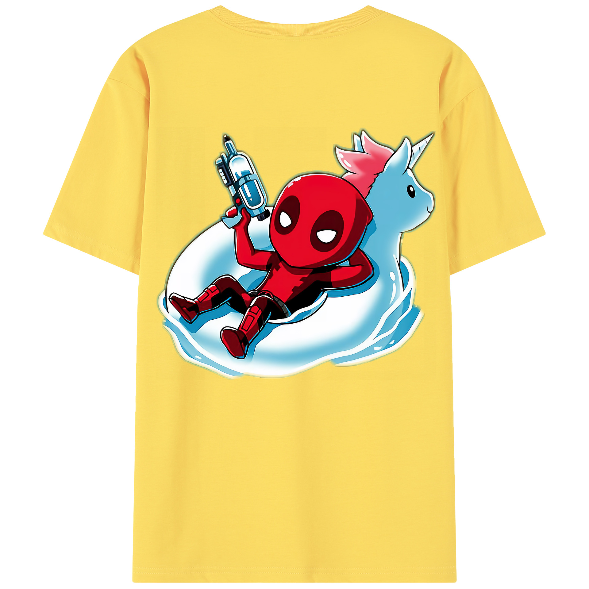 （画像用） Deadpool デッドプール 綿100％半袖Tシャツ（背面プリント）