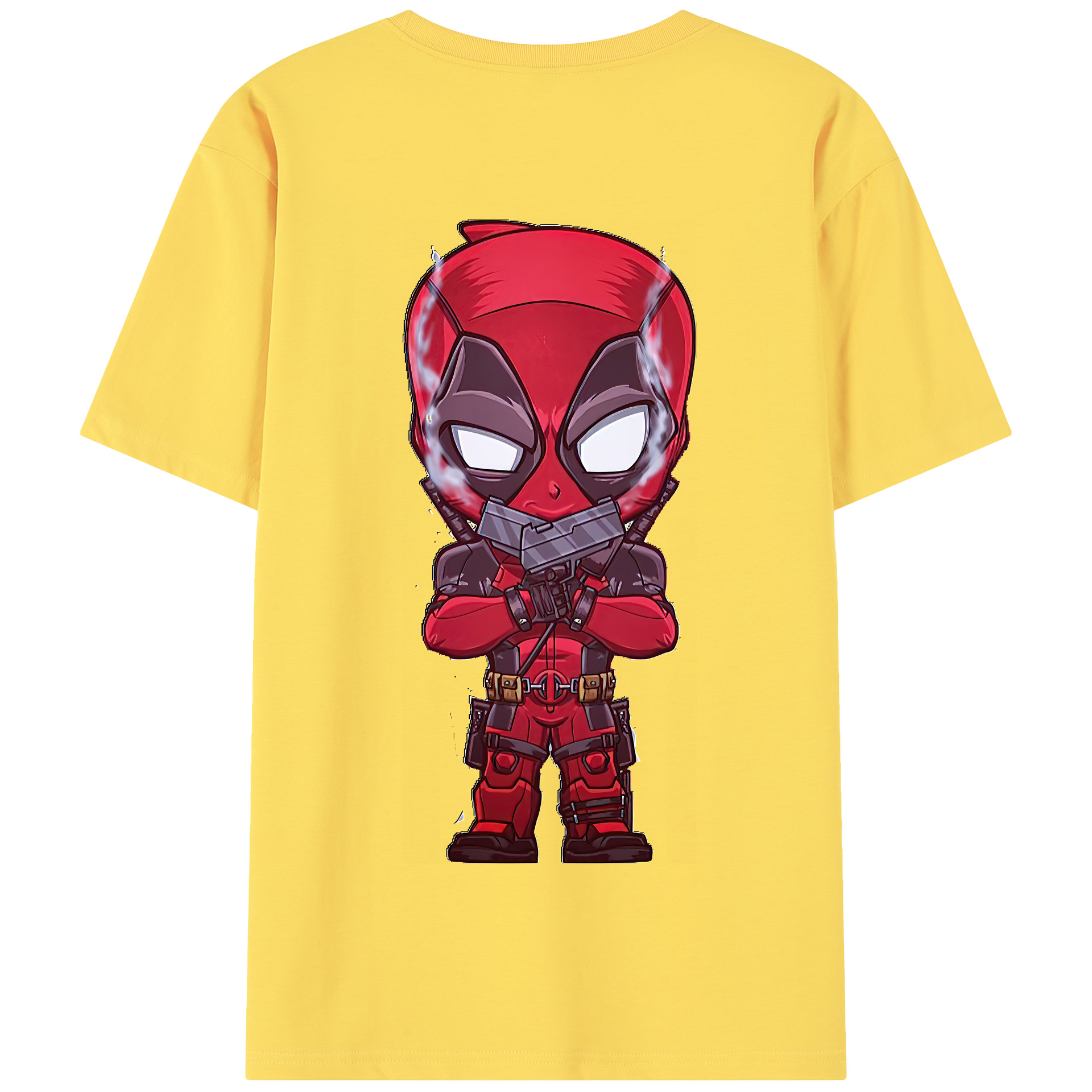 （画像用） Deadpool デッドプール 綿100％半袖Tシャツ（背面プリント）