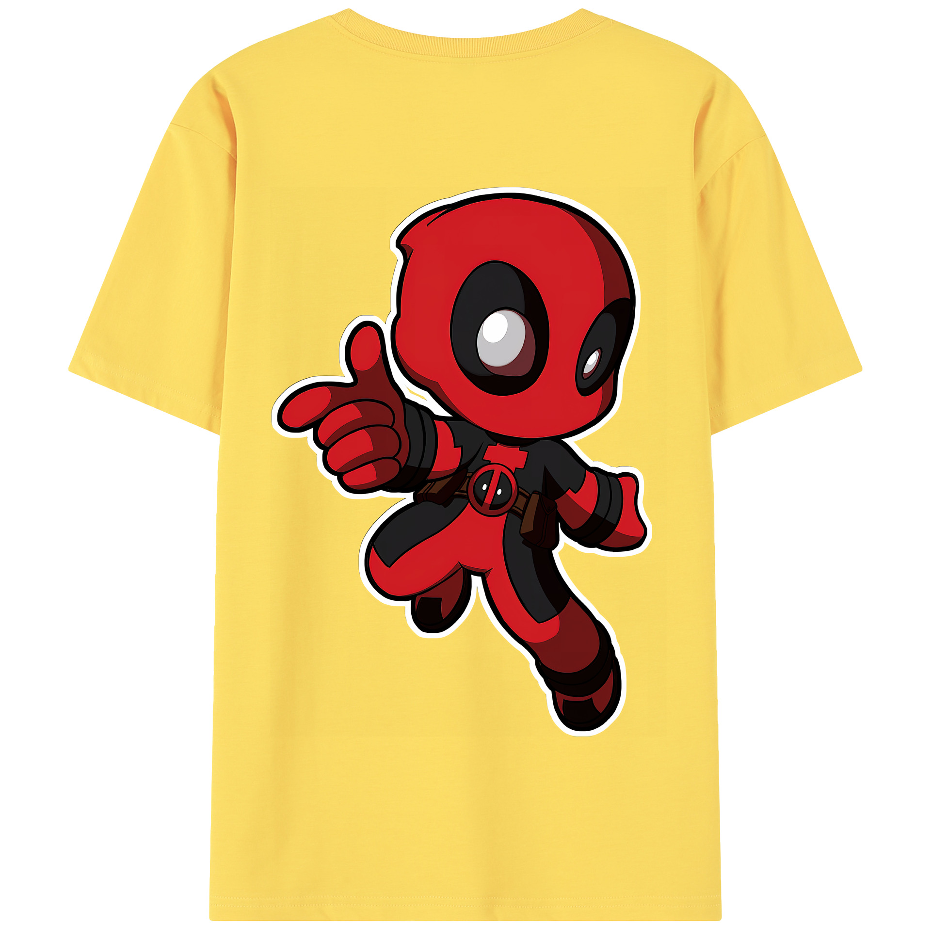 （画像用） Deadpool デッドプール 綿100％半袖Tシャツ（背面プリント）