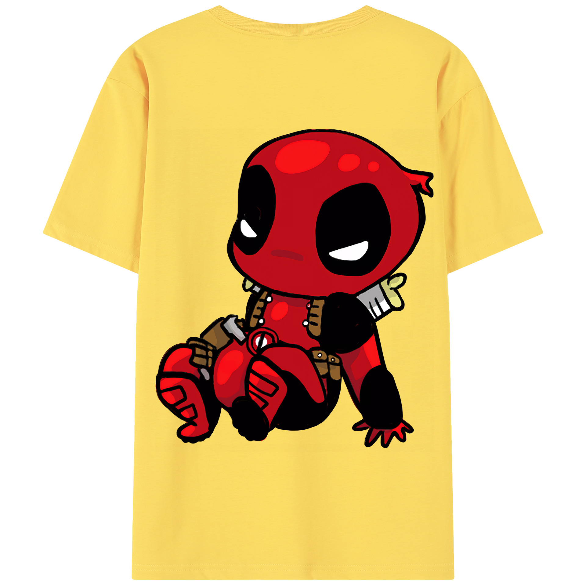 （画像用） Deadpool デッドプール 綿100％半袖Tシャツ（背面プリント）