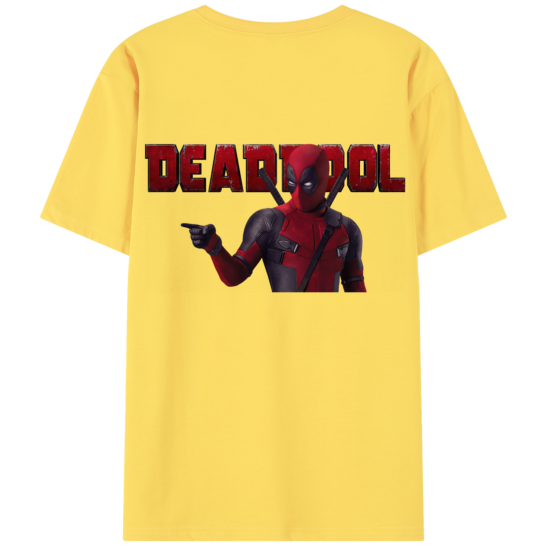 （画像用） Deadpool デッドプール 綿100％半袖Tシャツ（背面プリント）