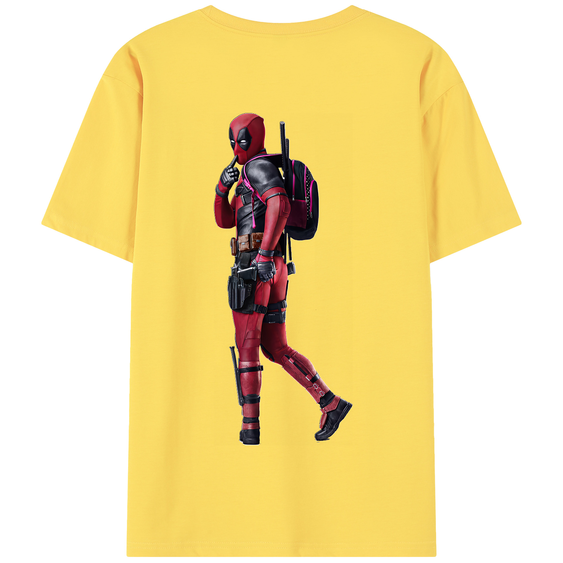 （画像用） Deadpool デッドプール 綿100％半袖Tシャツ（背面プリント）