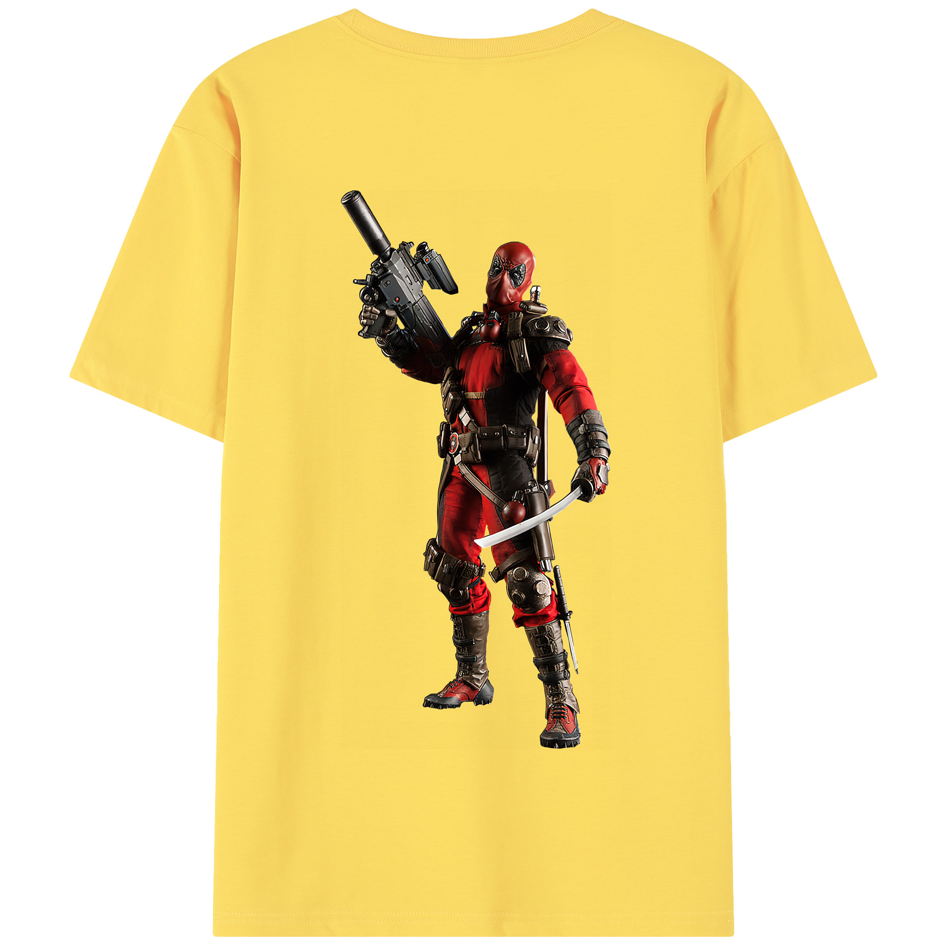（画像用） Deadpool デッドプール 綿100％半袖Tシャツ（背面プリント）